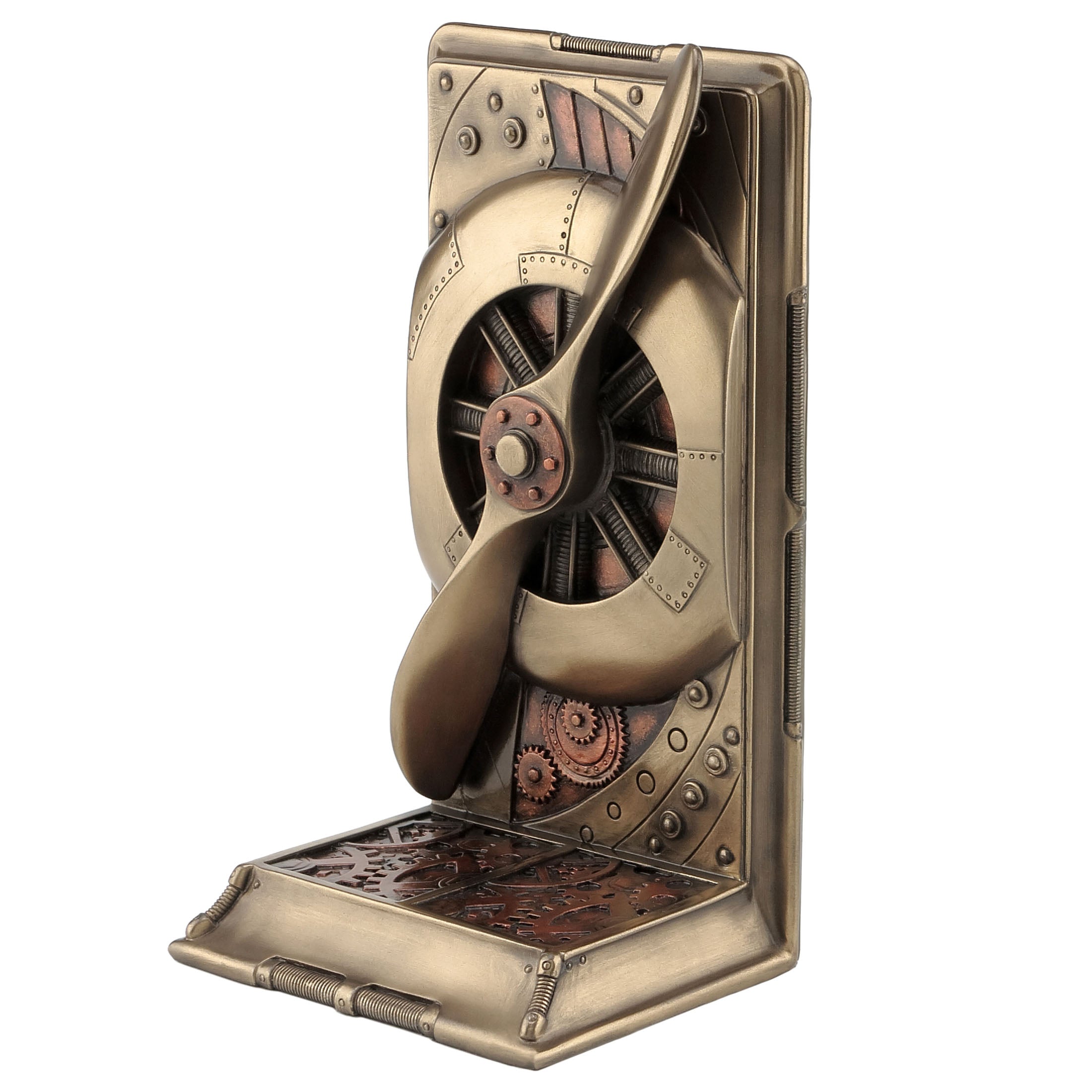 Steampunk Propeller Bookend (Steel+Copper) (Single Bookend)