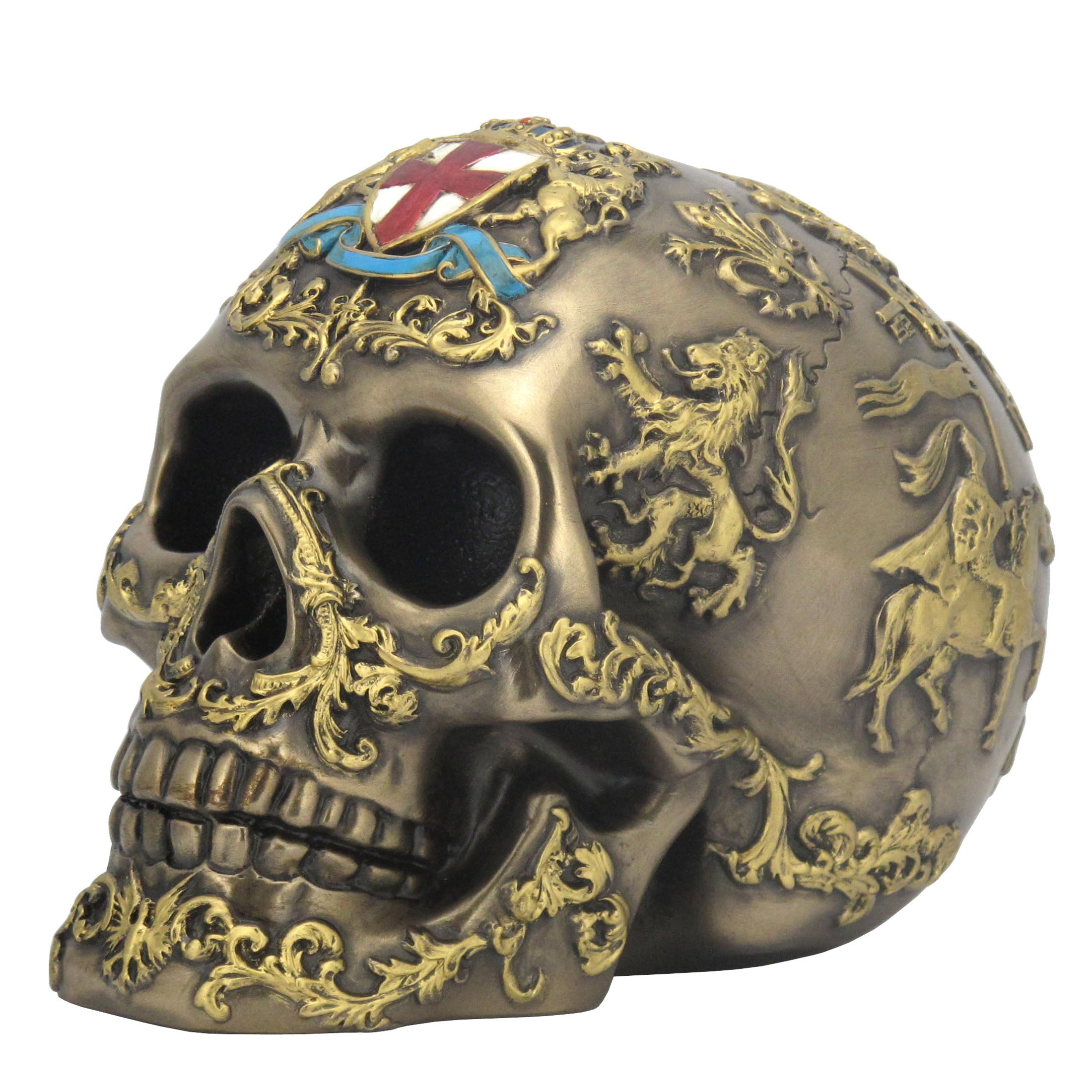 Patterned Skull With Coat Of Arms With Saint George'S Cross (Mbz+Color)