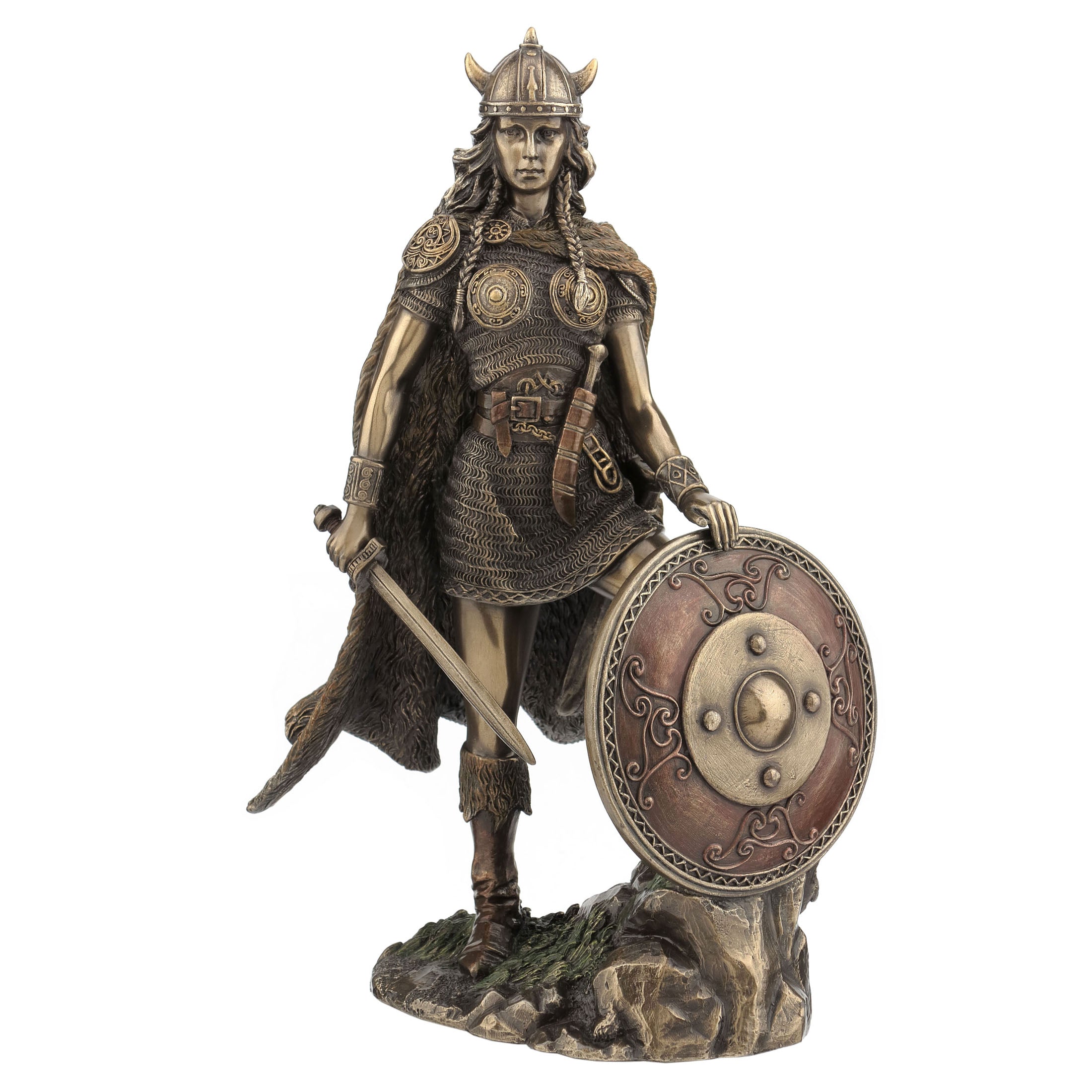 Female Viking Warrior With Sword And Shield