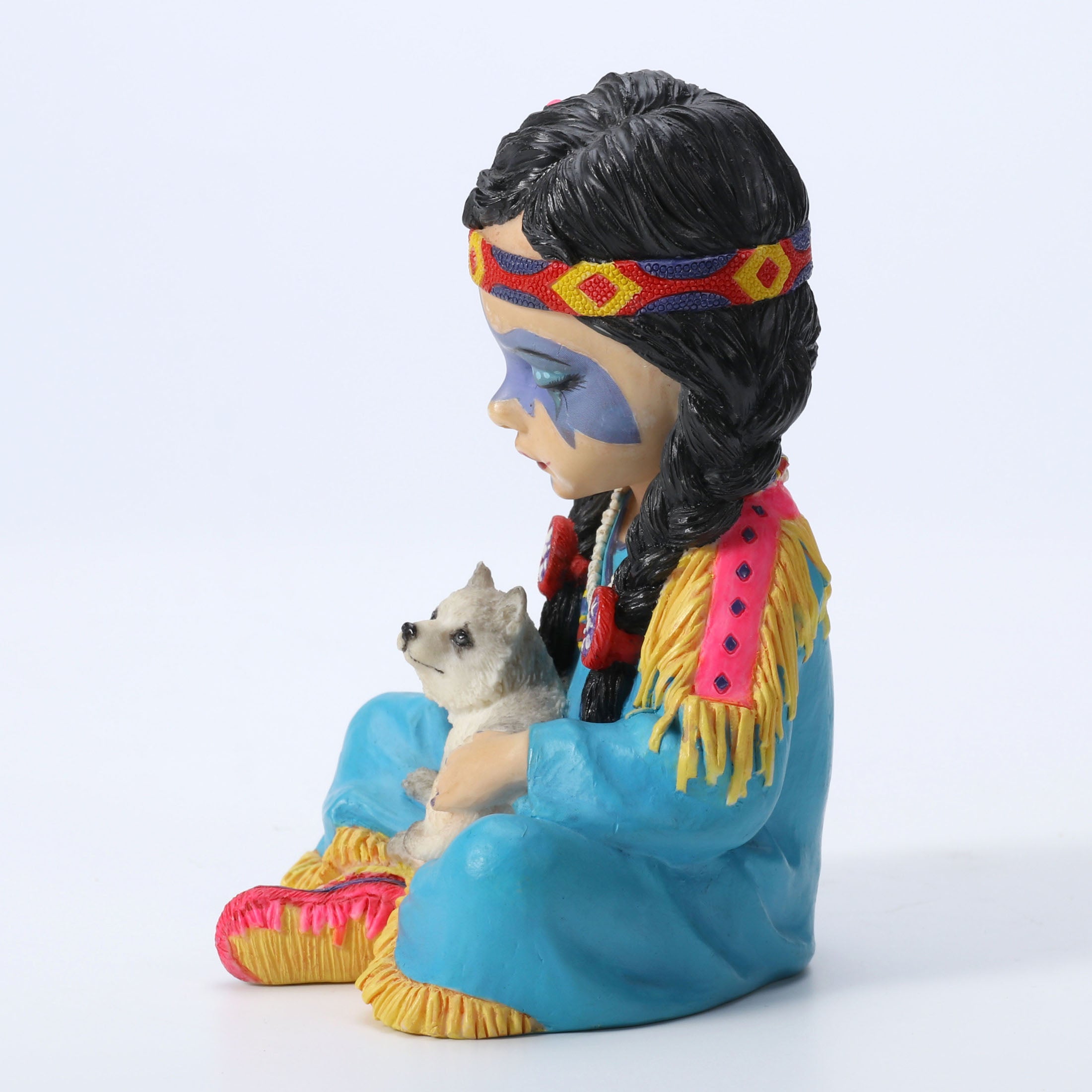 Cosplay Kids Indian Girl With Baby Wolf