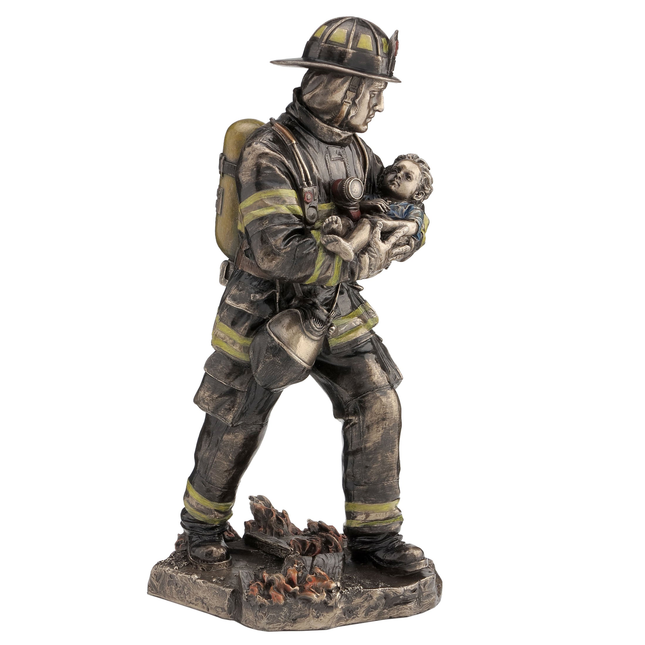 Fireman Carrying A Child