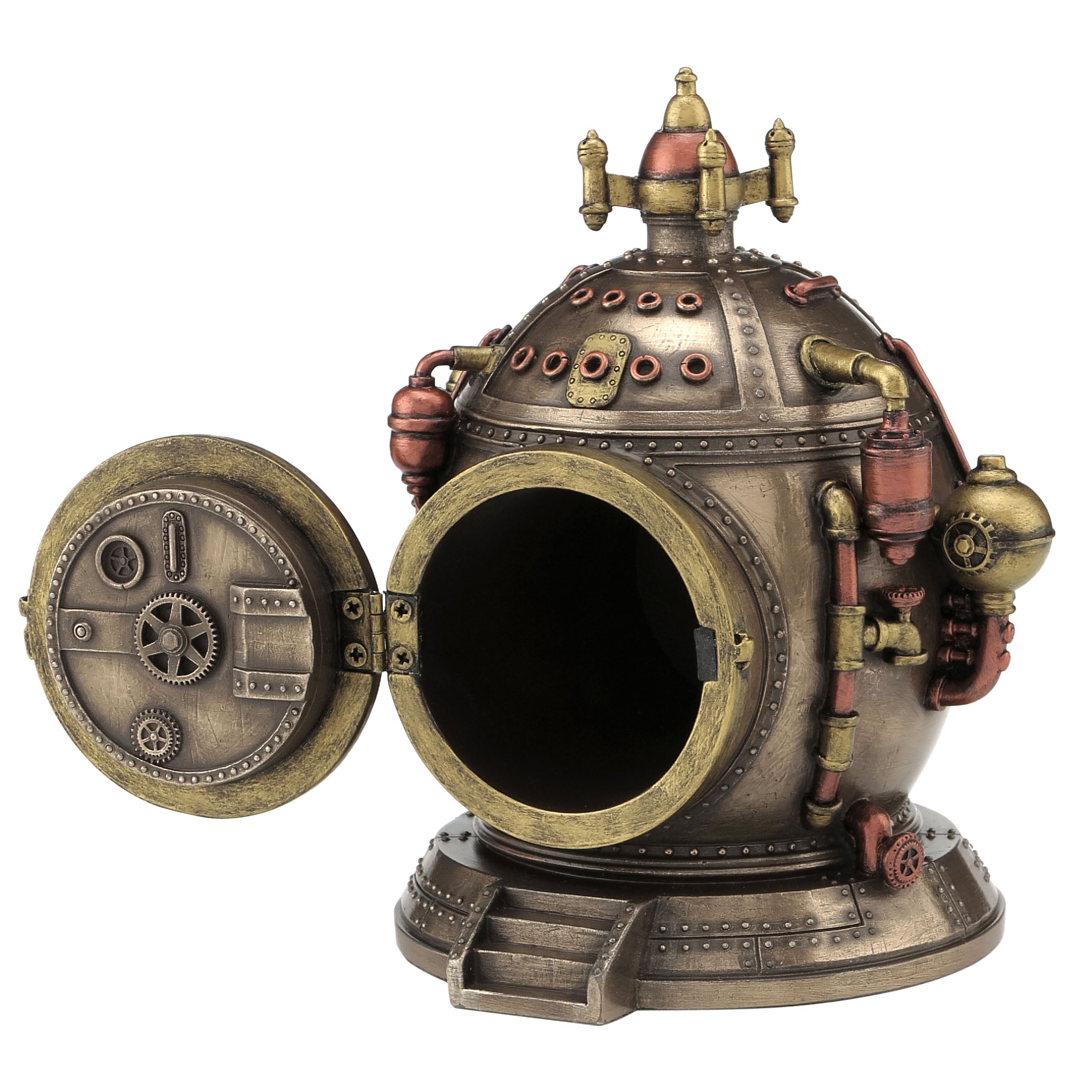 Steampunk Time Machine Trinket Box Clock