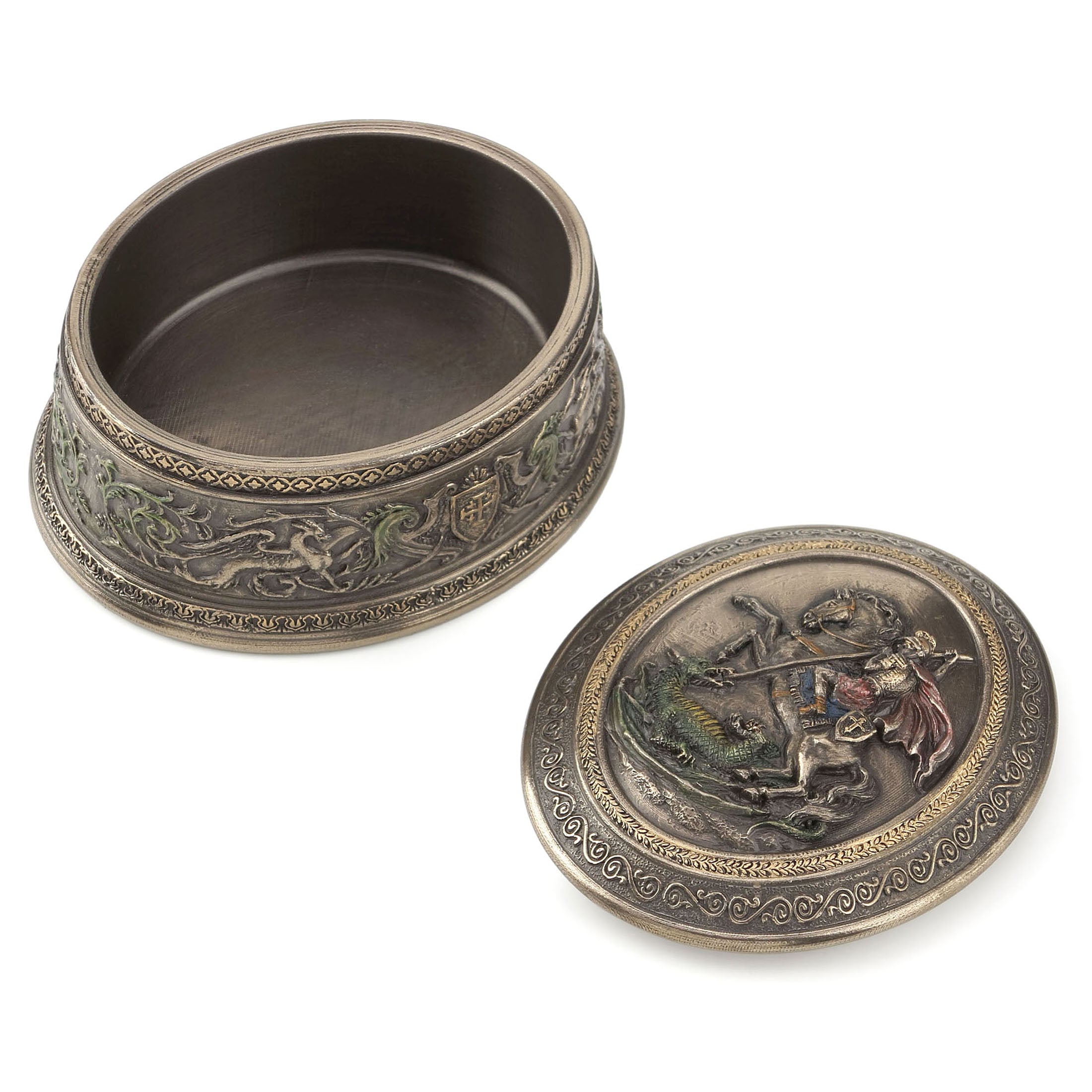 Saint George Slaying Dragon Trinket Box