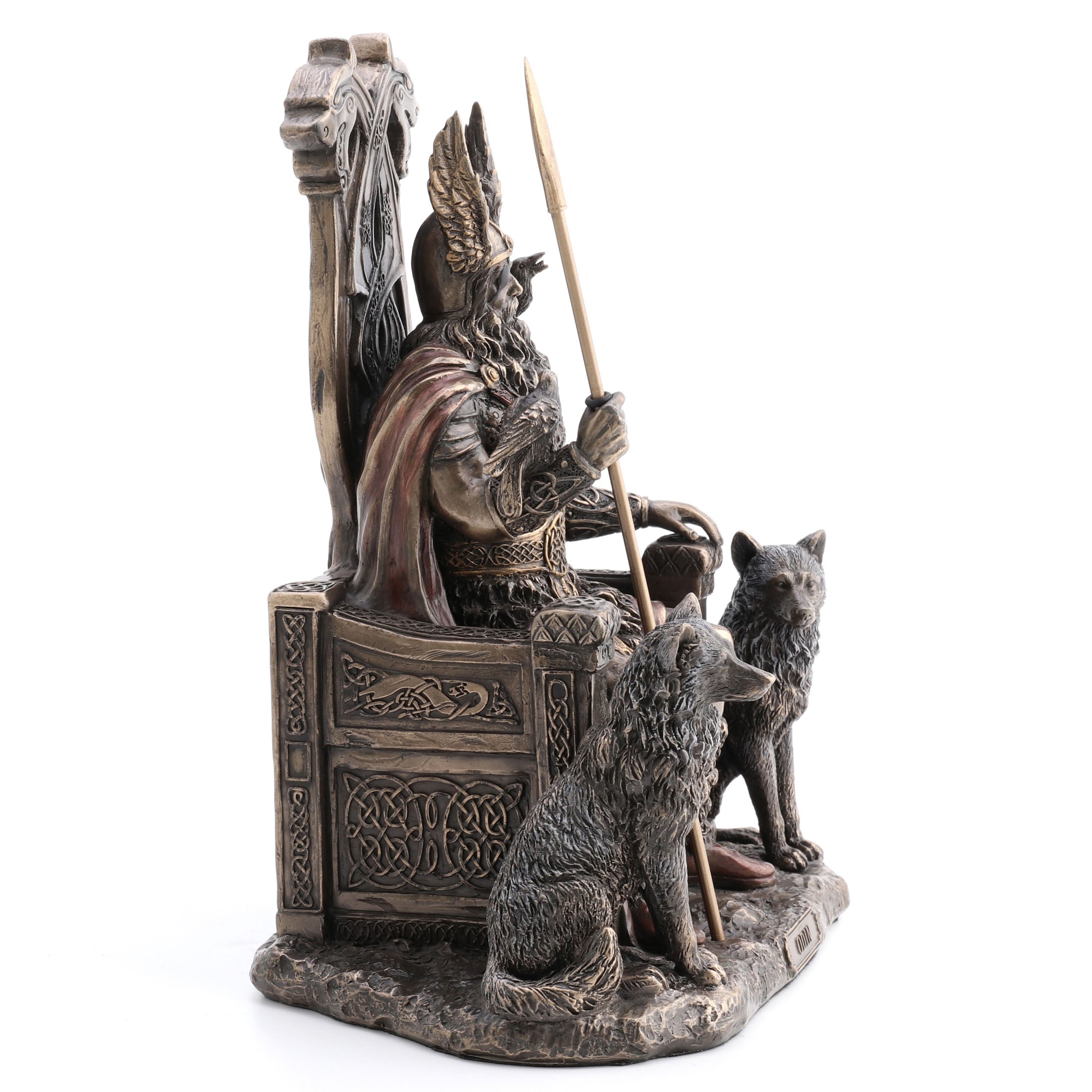 Odin Sitting On Throne With Geri And Freki