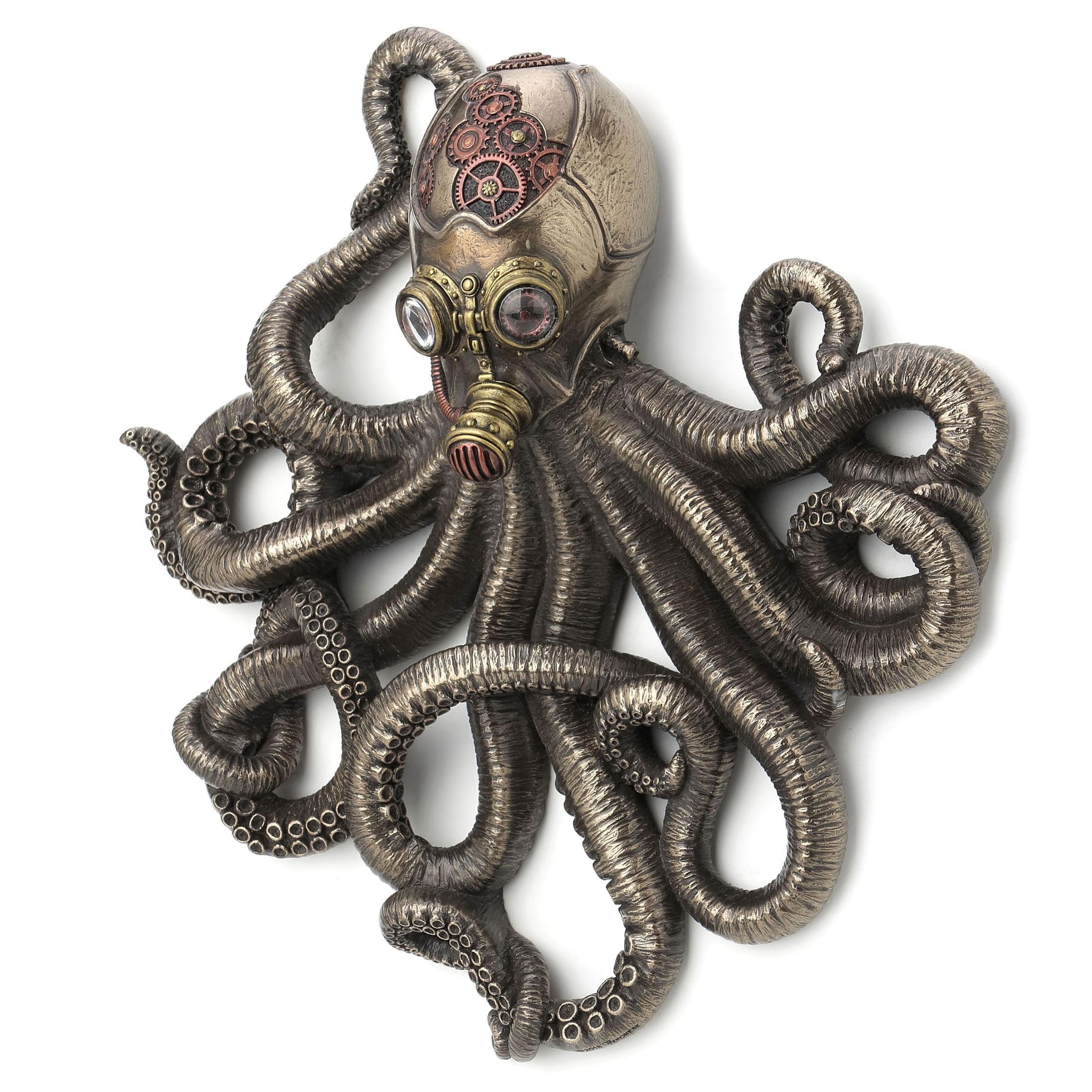Steampunk Rebreather Octopus Wall Plaque