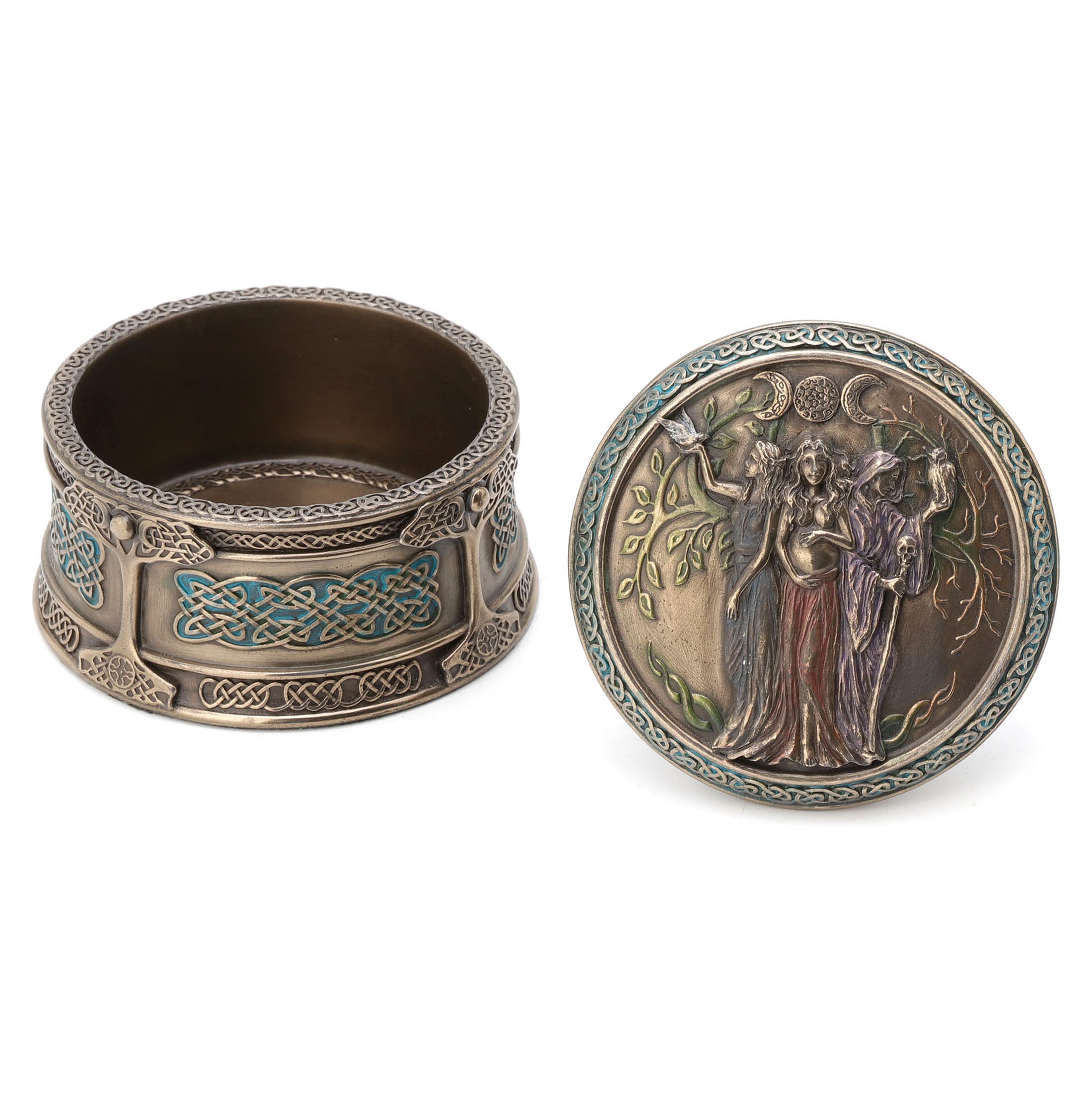Celtic Triple Goddess Maiden Mother And The Crone Trinket Box
