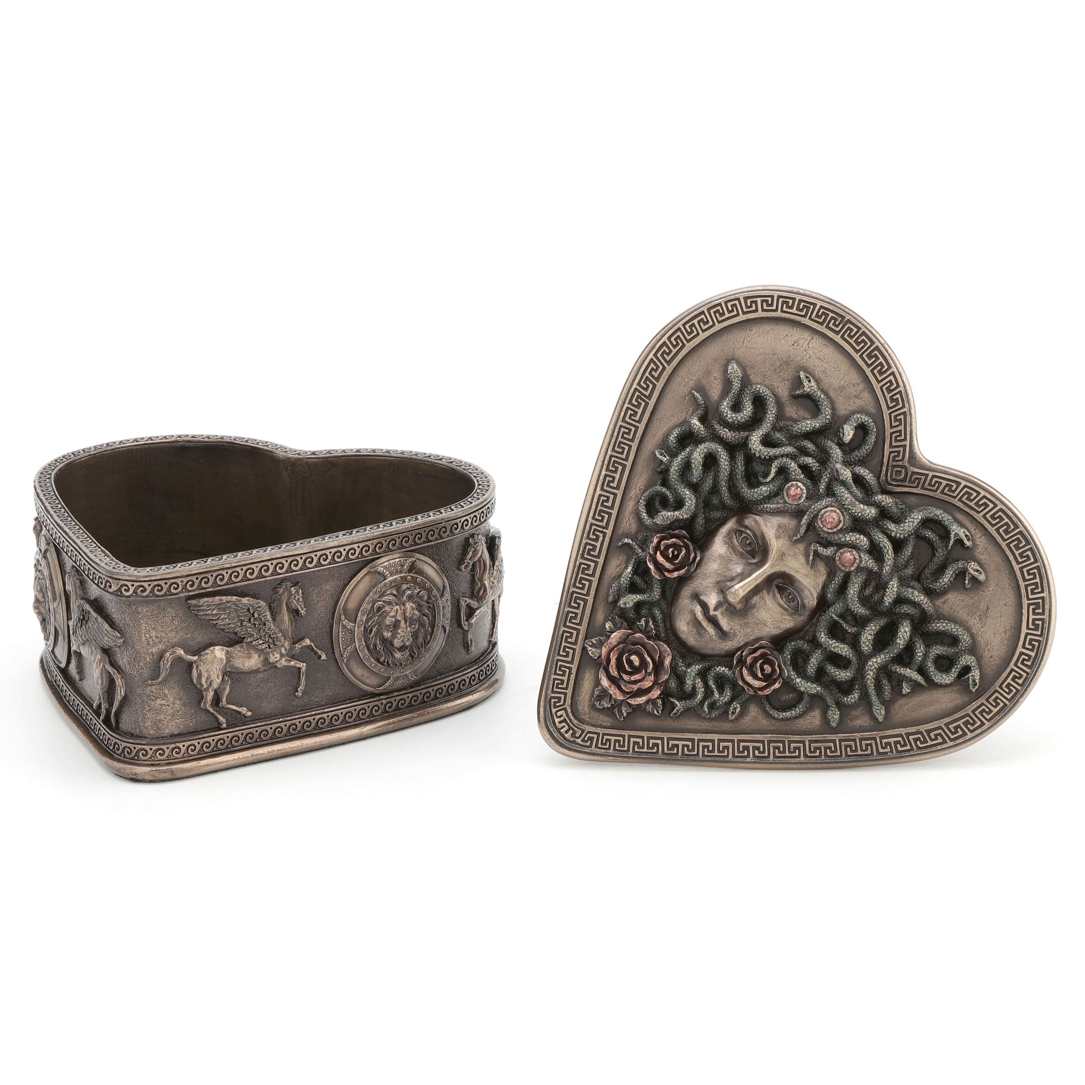 Medusa Heart Shaped Trinket Box
