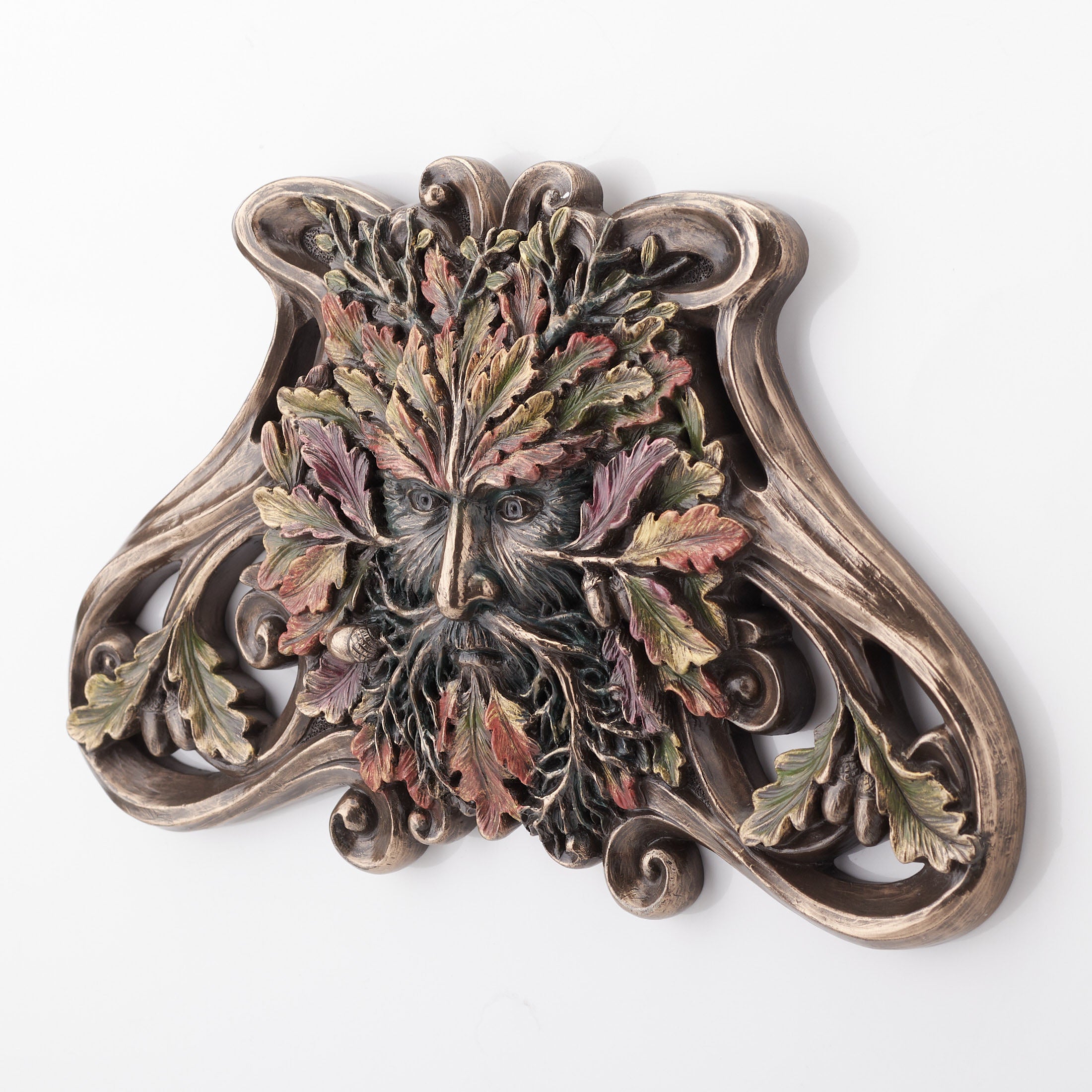 Green Man Autumn Maple Wall Plaque