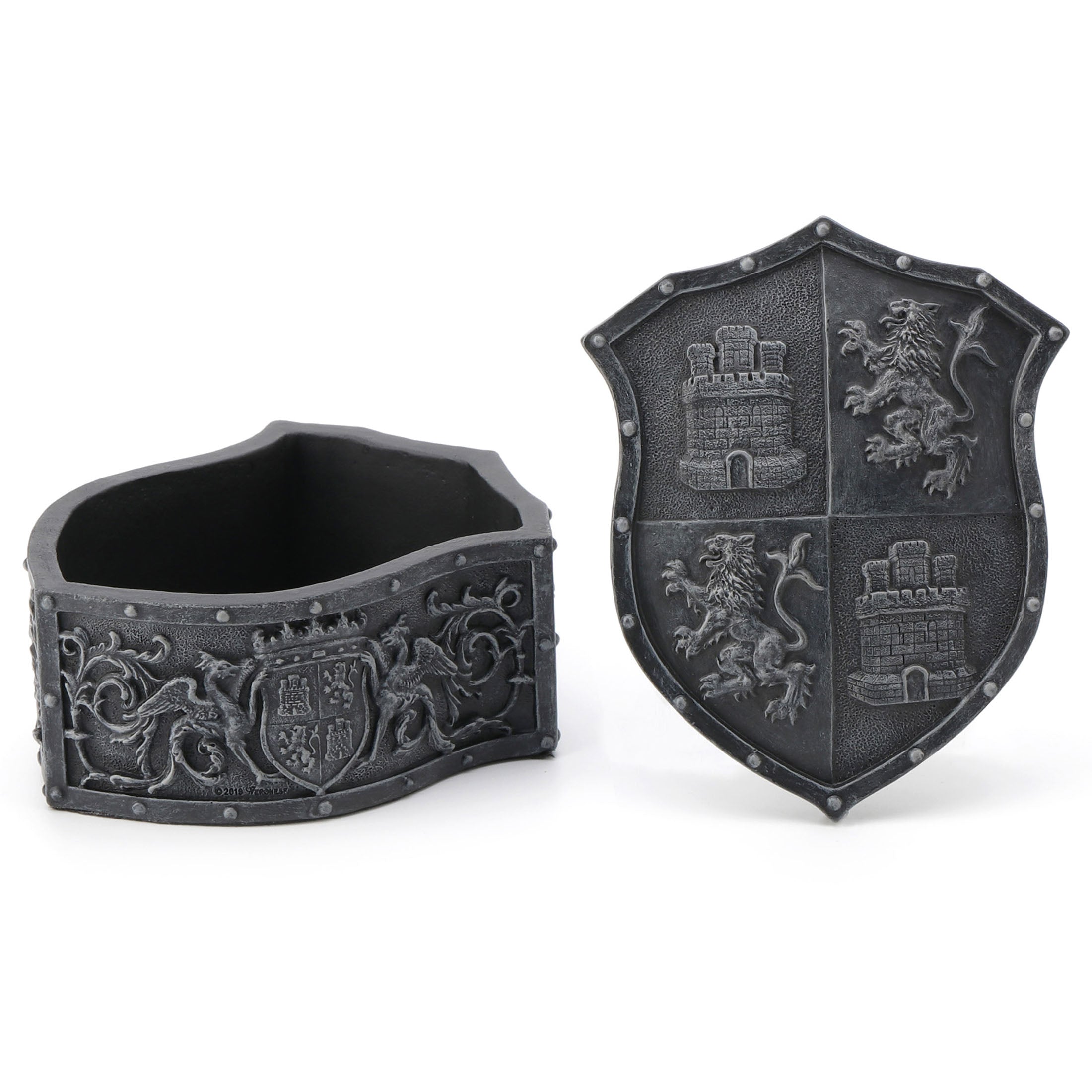 Lion Castle Crest Shaped Trinket Box