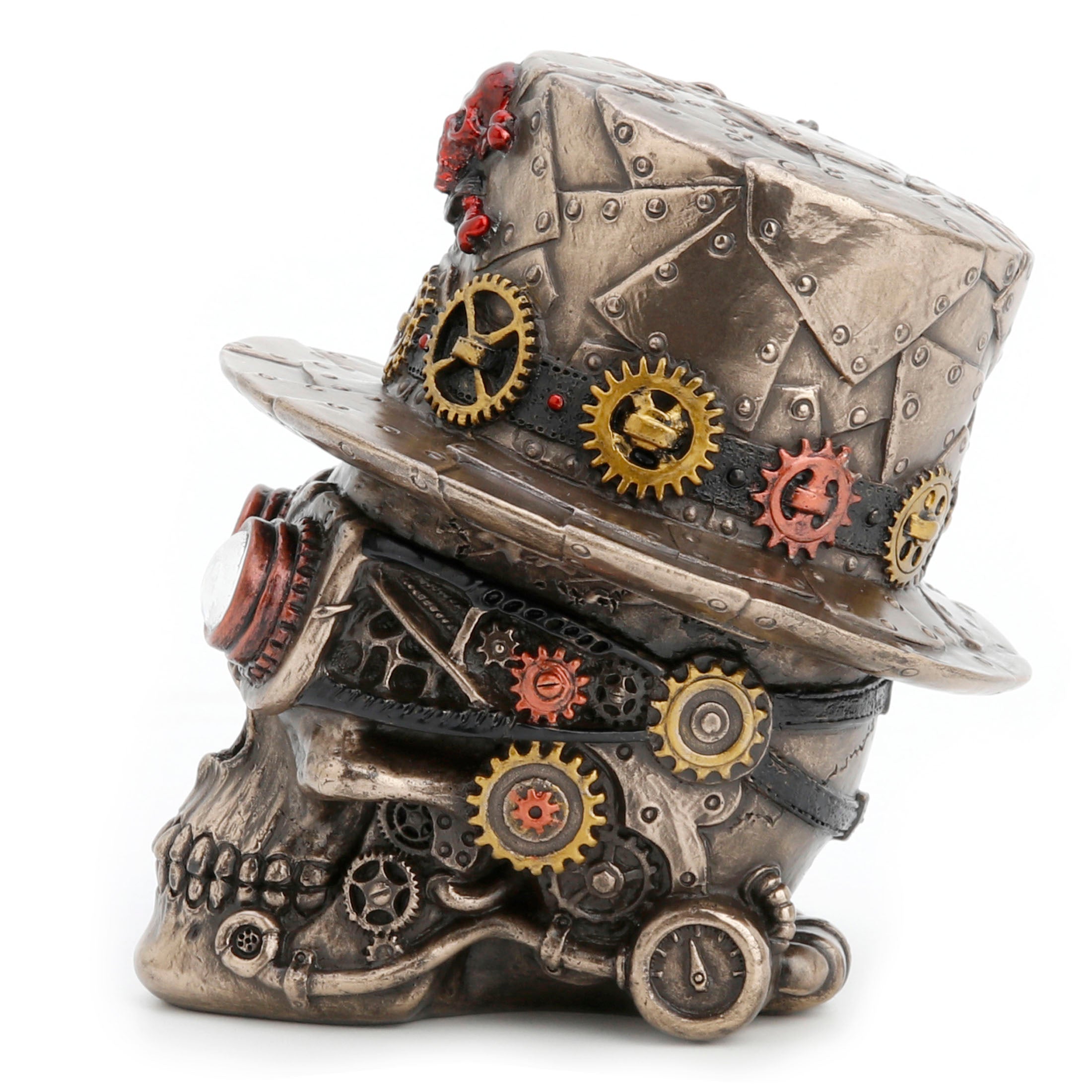 Steampunk Crossbone Top Hat Skull