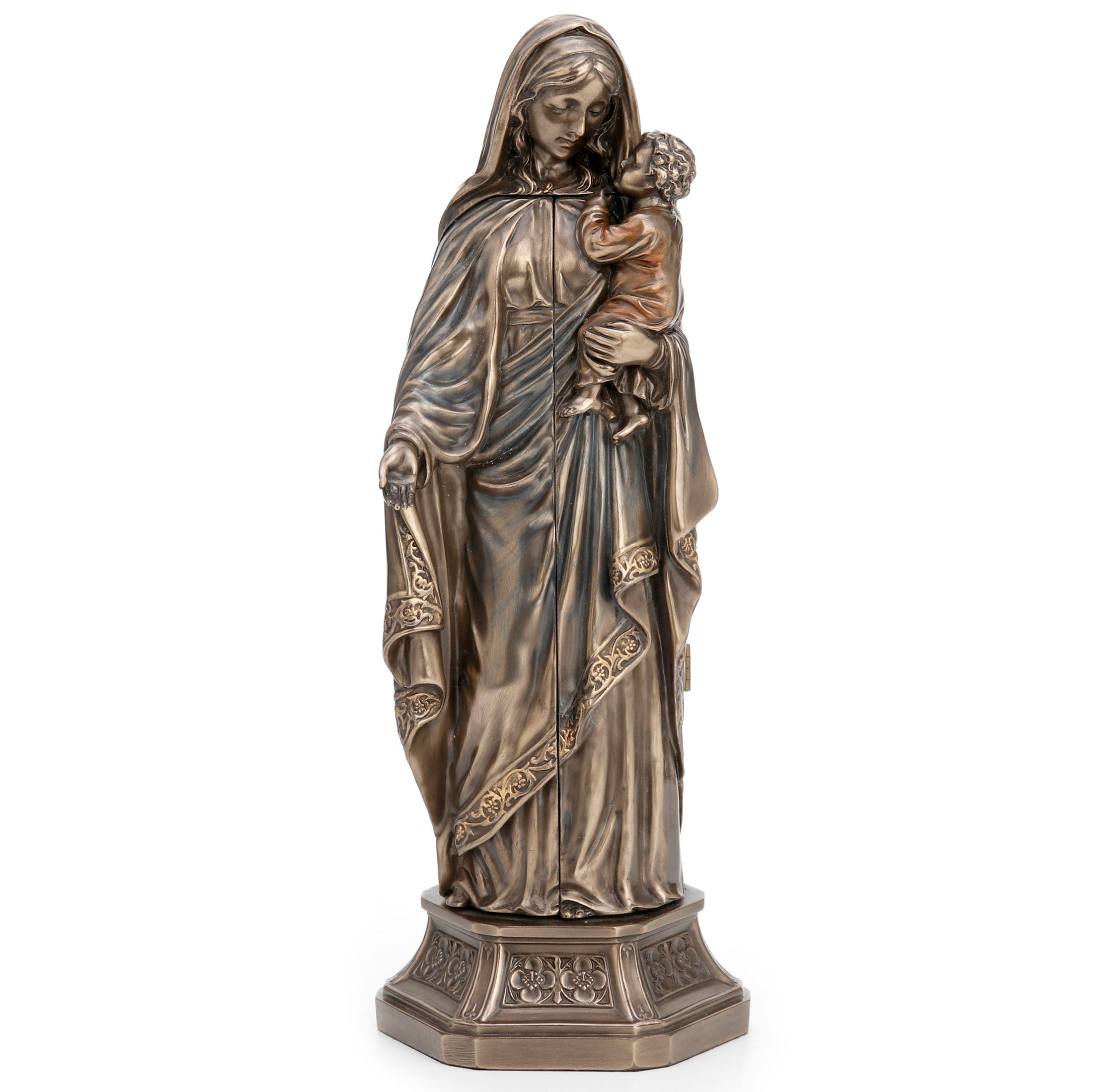 Lady Of Grace Polyptych Sculpture Of Nativity