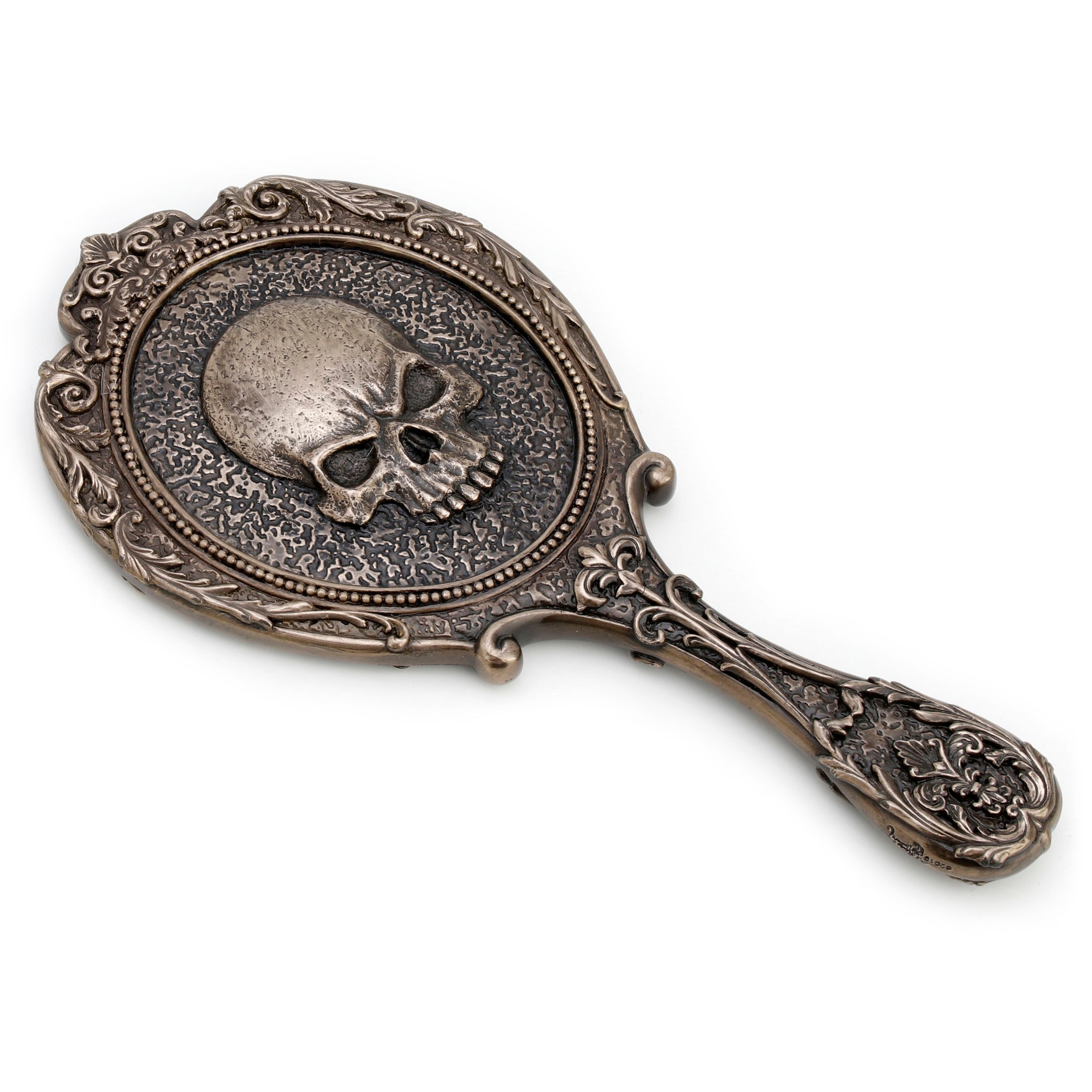 Skull Brooch Hand Mirror