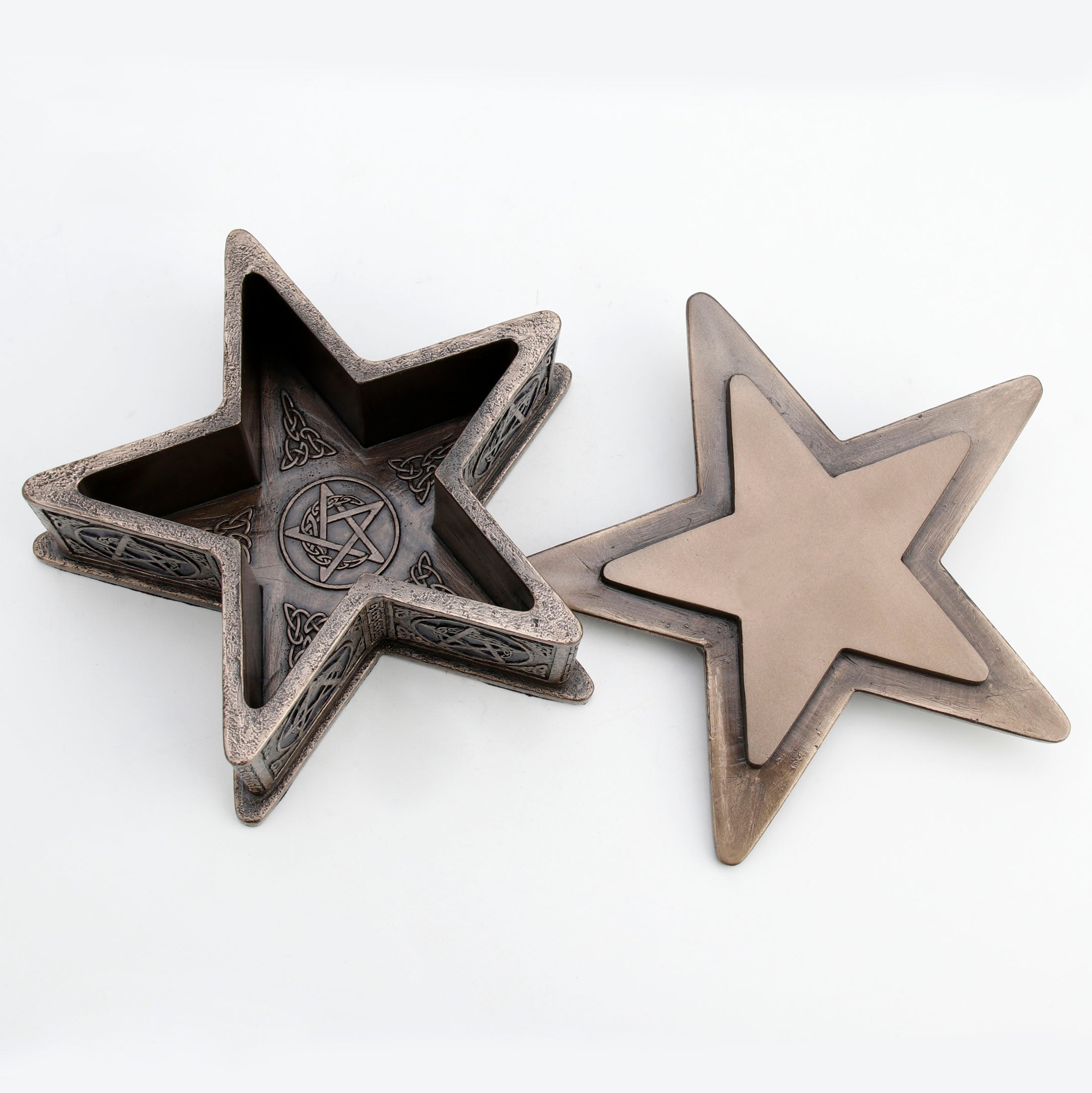 Occult Cow Skull Pentagram Trinket Box