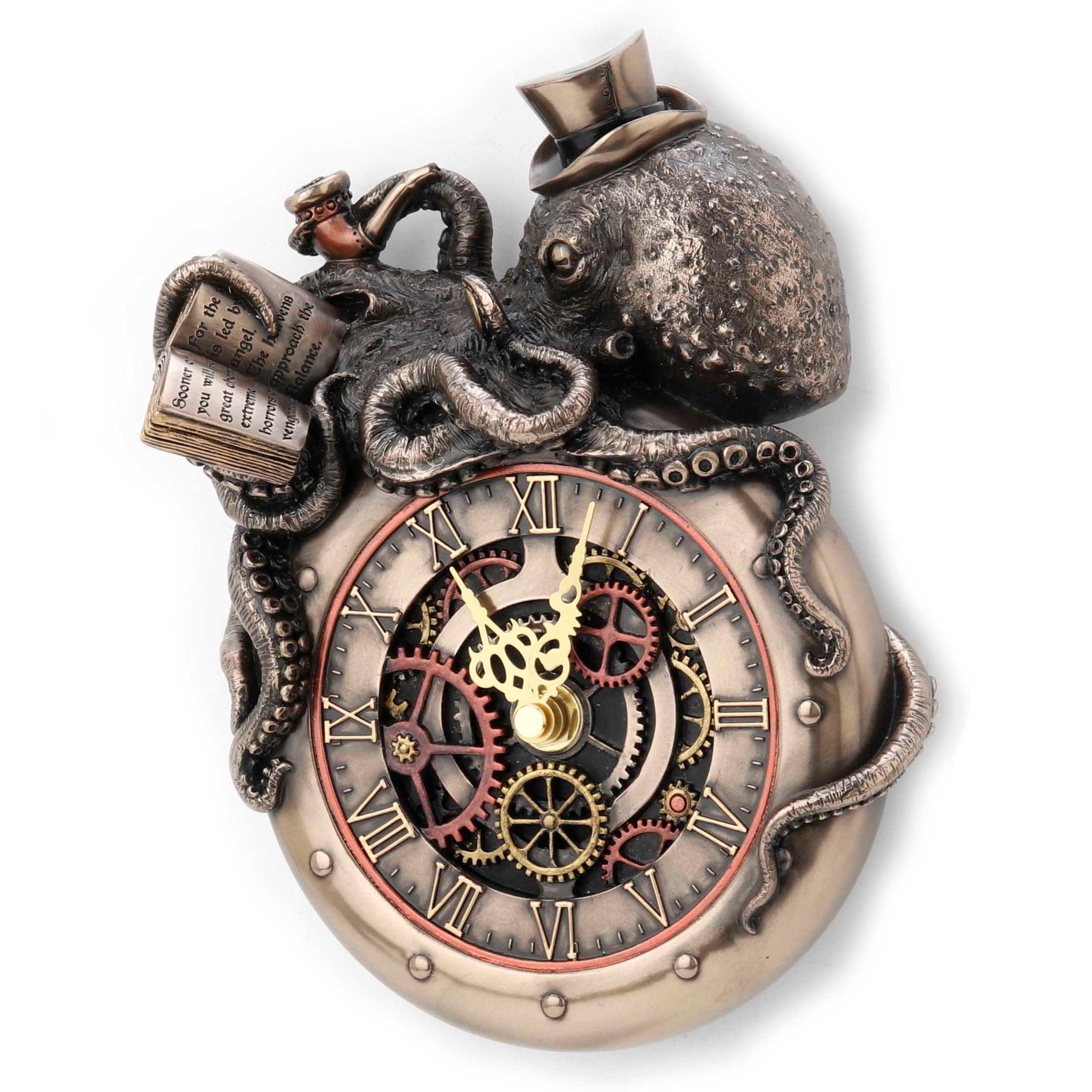 Steampunk Nostradamus Prophet Octopus Wall Clock