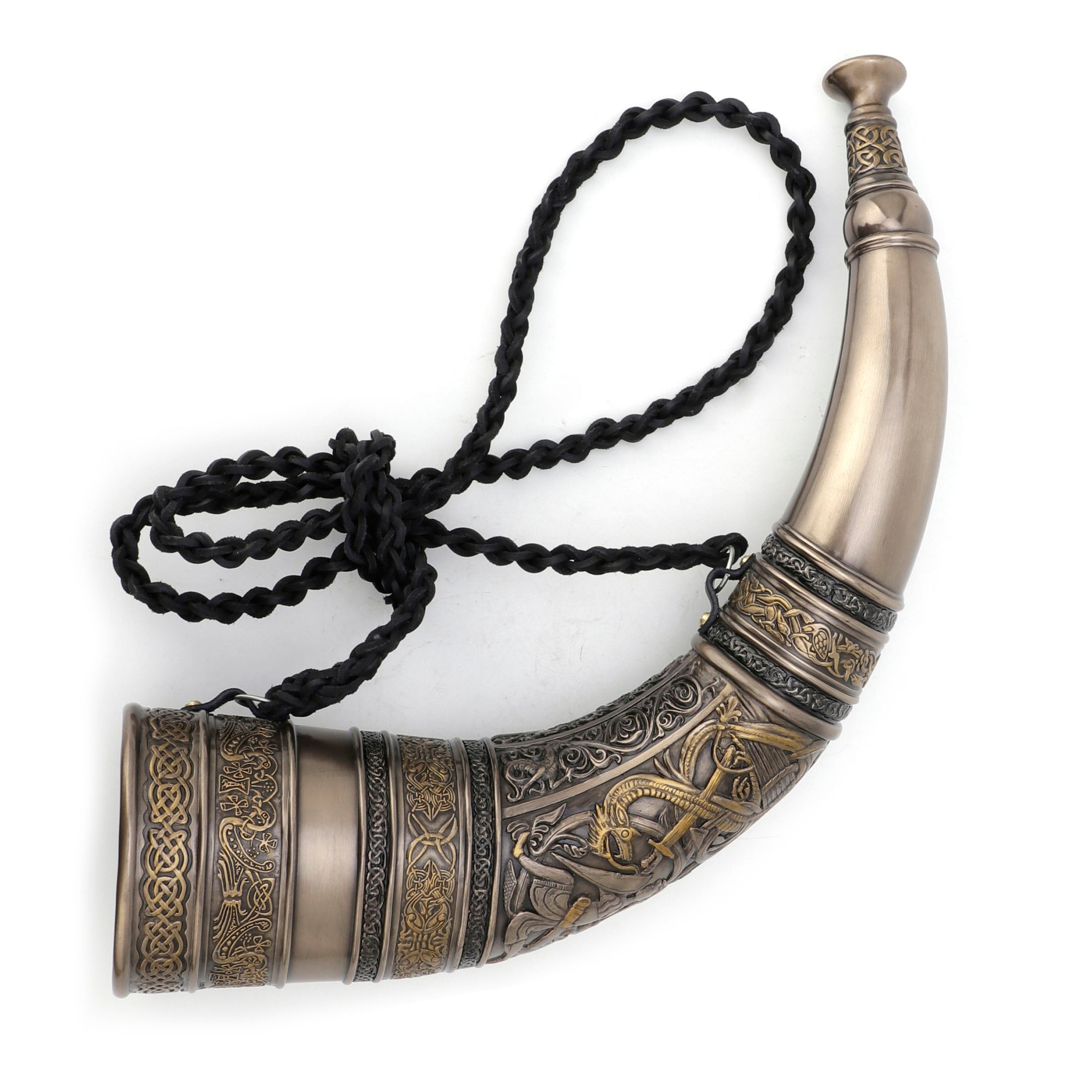 Sigur Slaying Fafnir Viking Blowing Horn