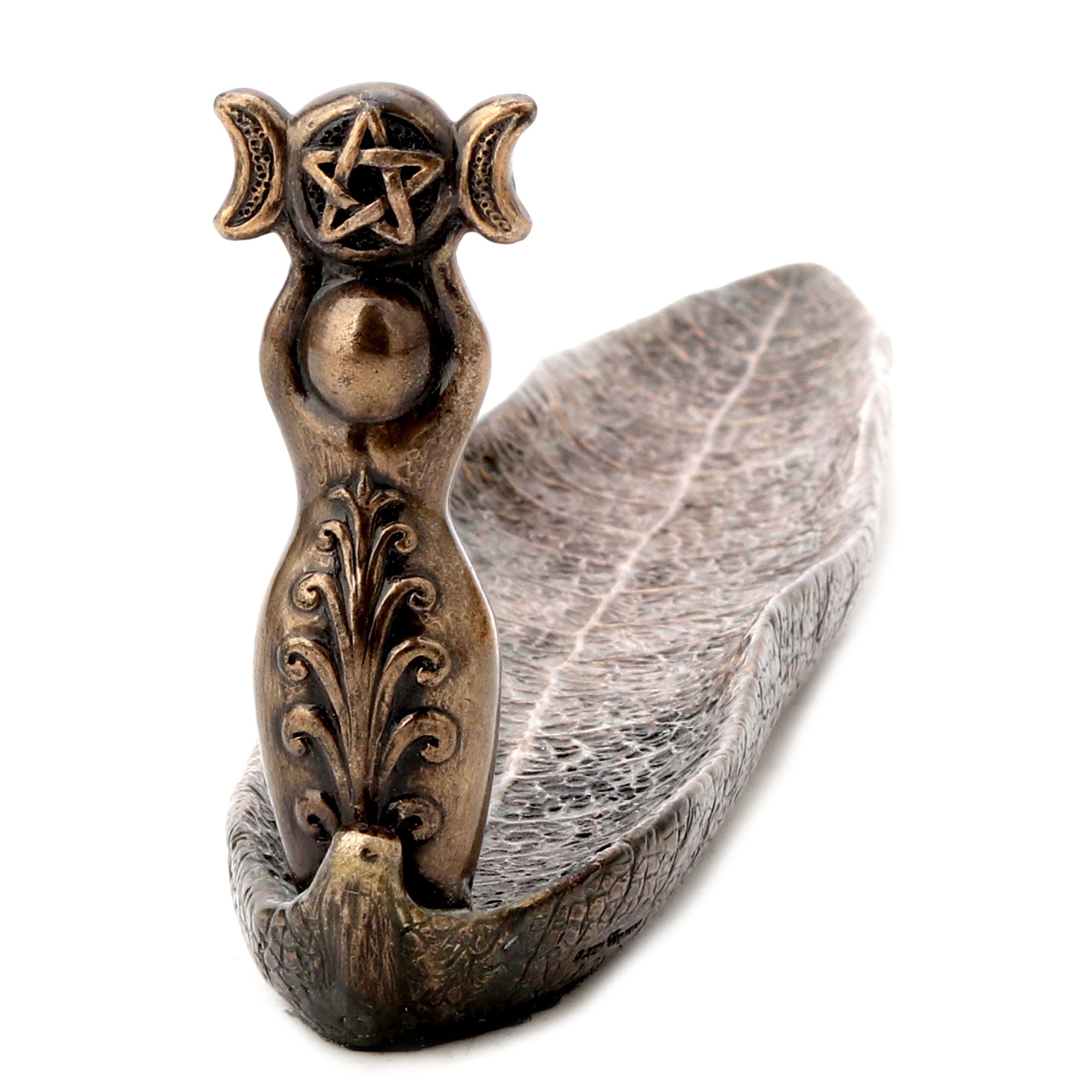 Triple Moon Spiral Goddess Wiccan Incense Holder