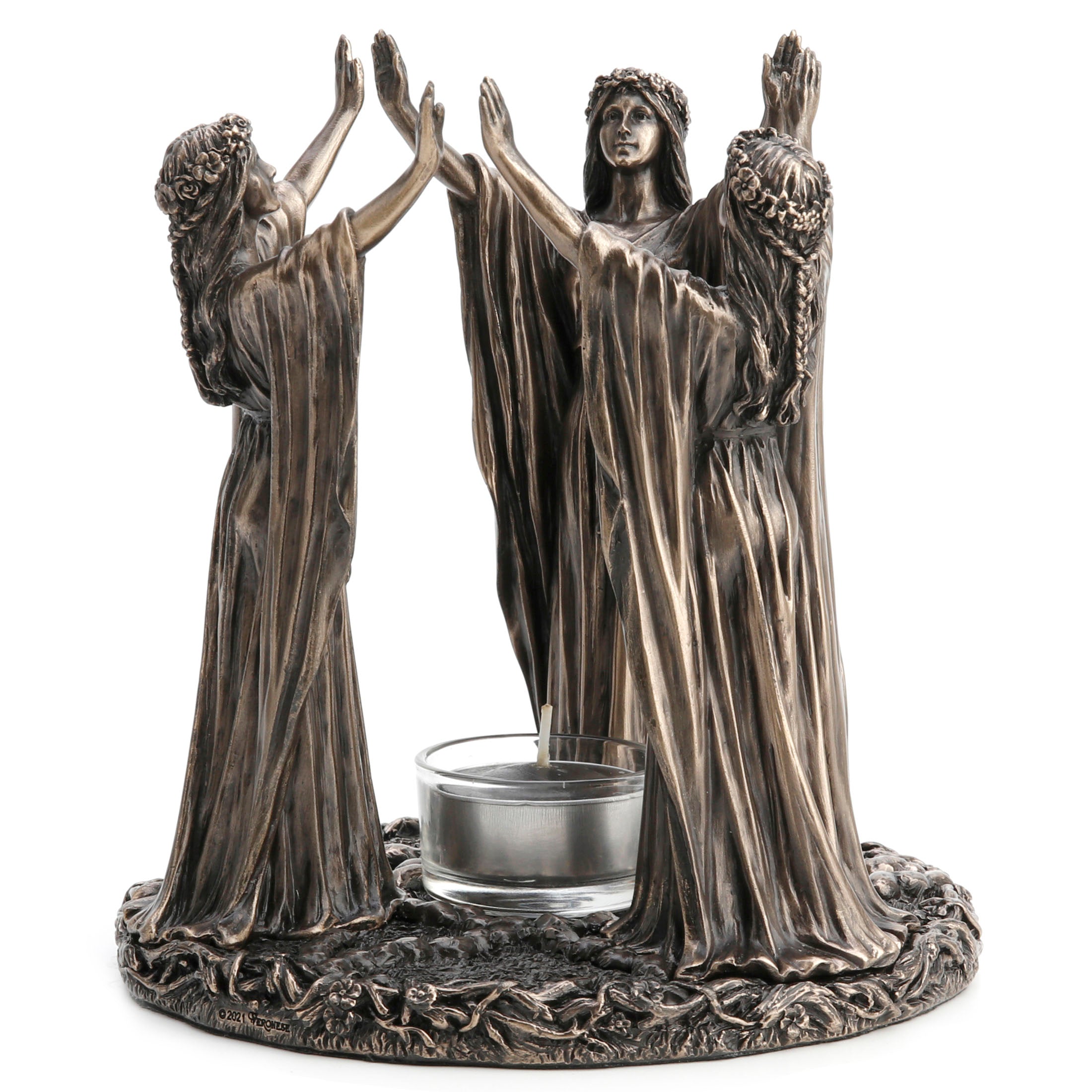 Triple Moon Goddess Ritual Candle Tealight Holder