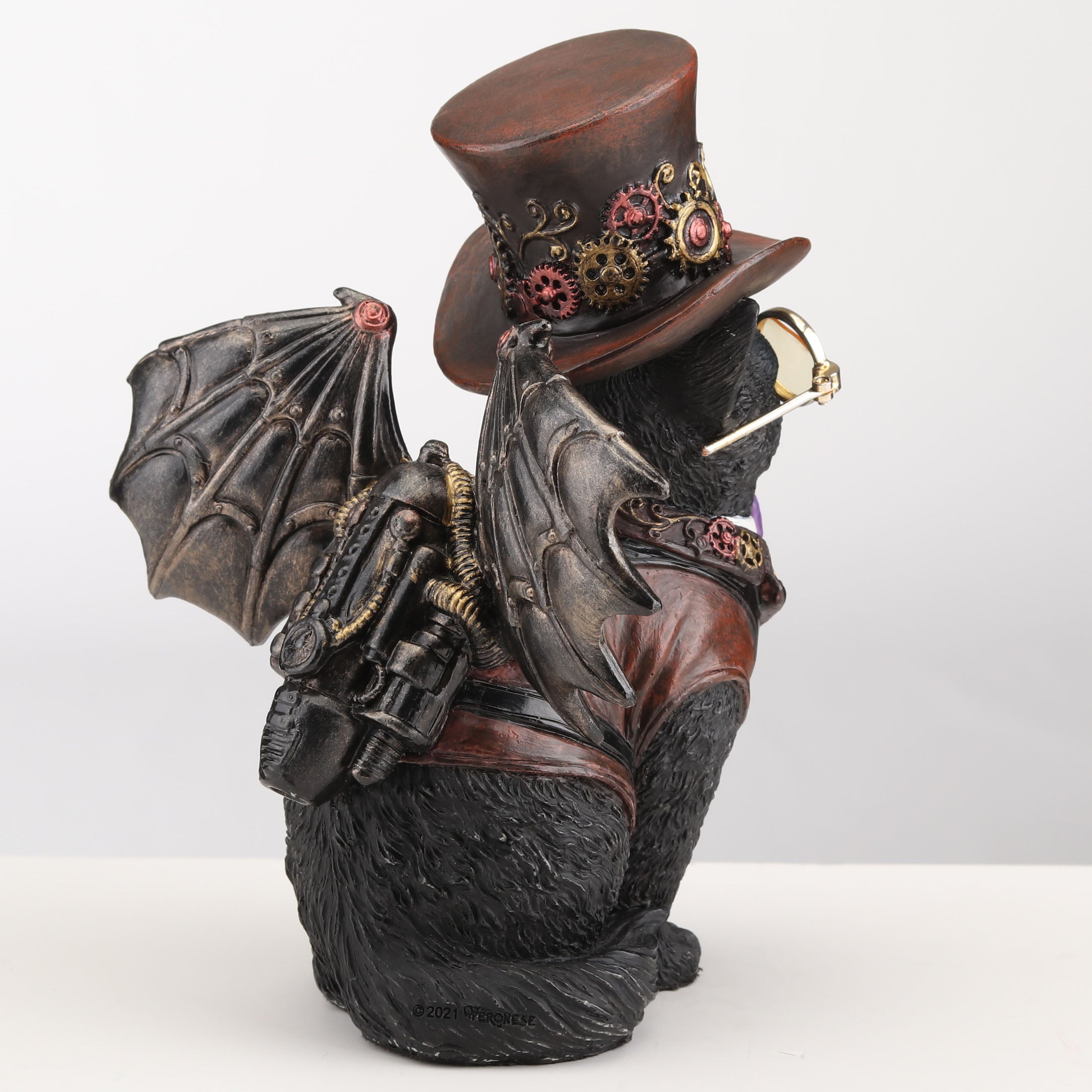Steampunk Victorian Inventor Cat With Wings and Top Hat