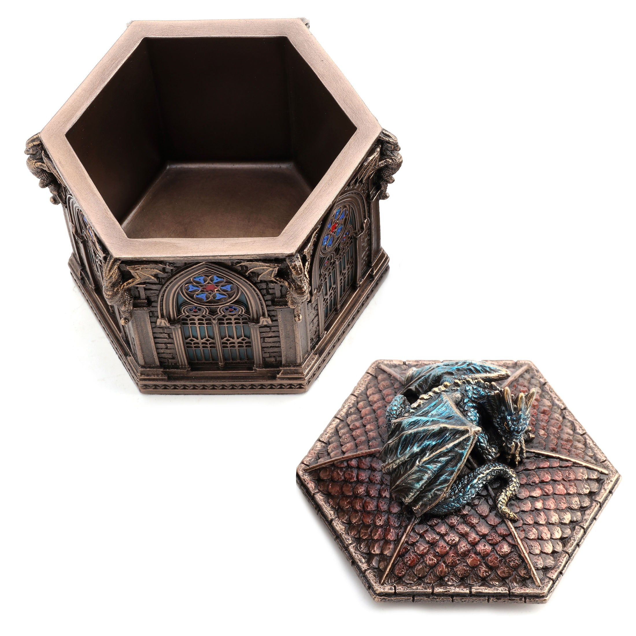 Resting Cathedral Dragon Trinket Box