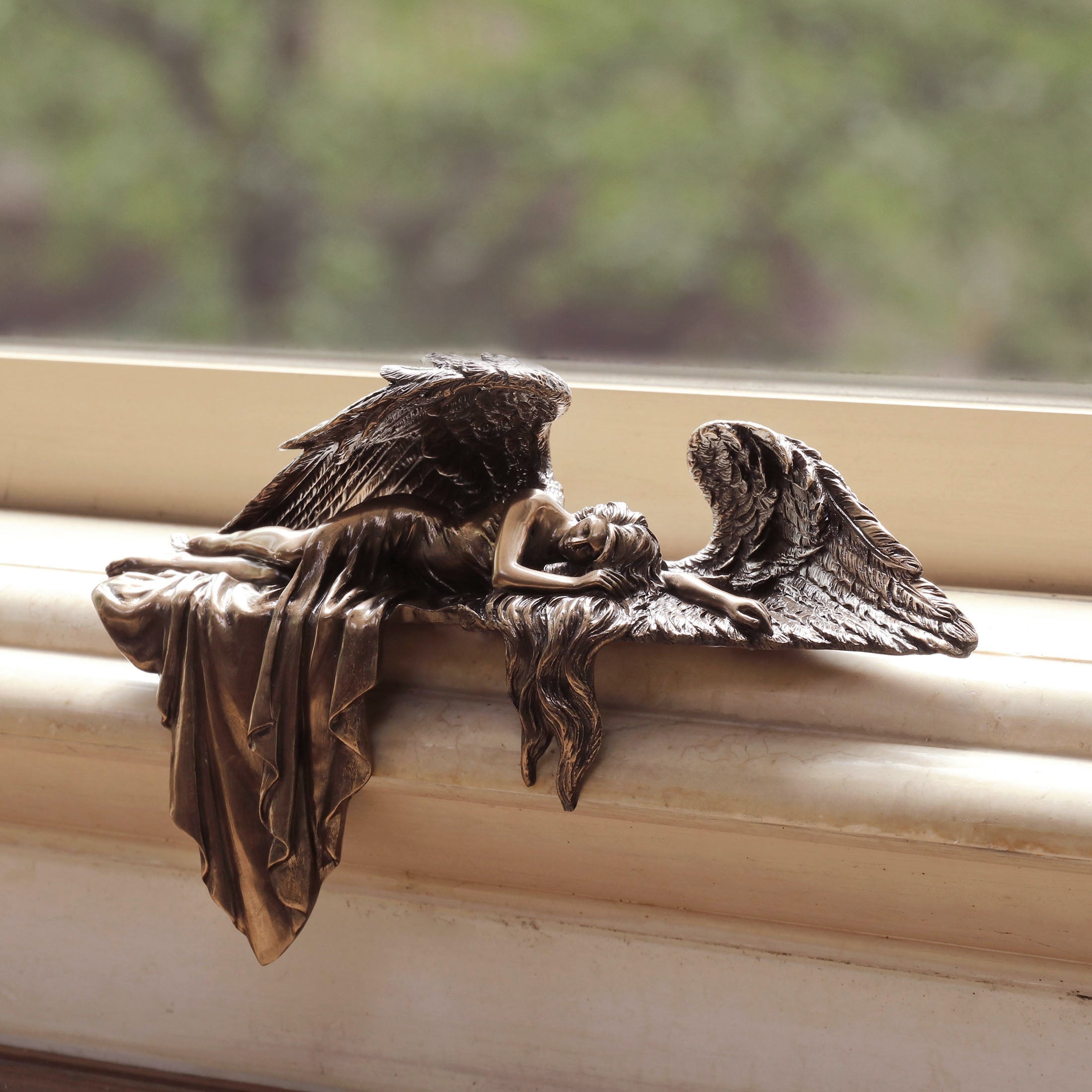 Guardian Angel Lying On Side Ledge Decor