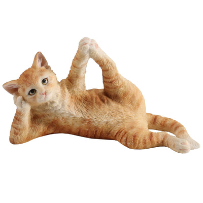 Orange Tabby Yoga Cat Sleeping Vishnu Pose