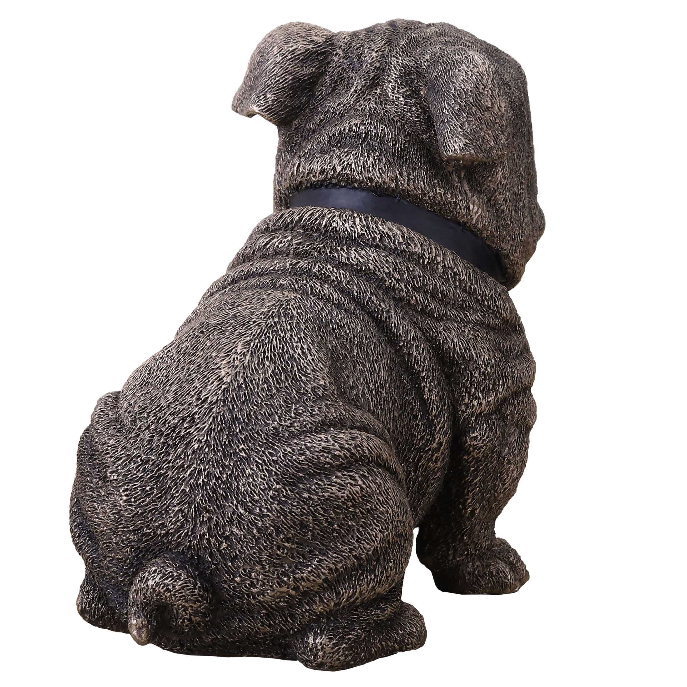 Sitting Bulldog Wearing Collar