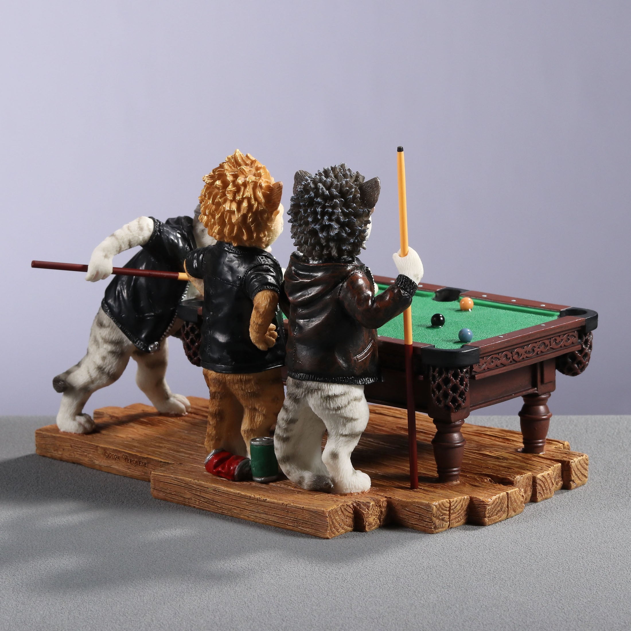 Edgy Cats Playing Pool
