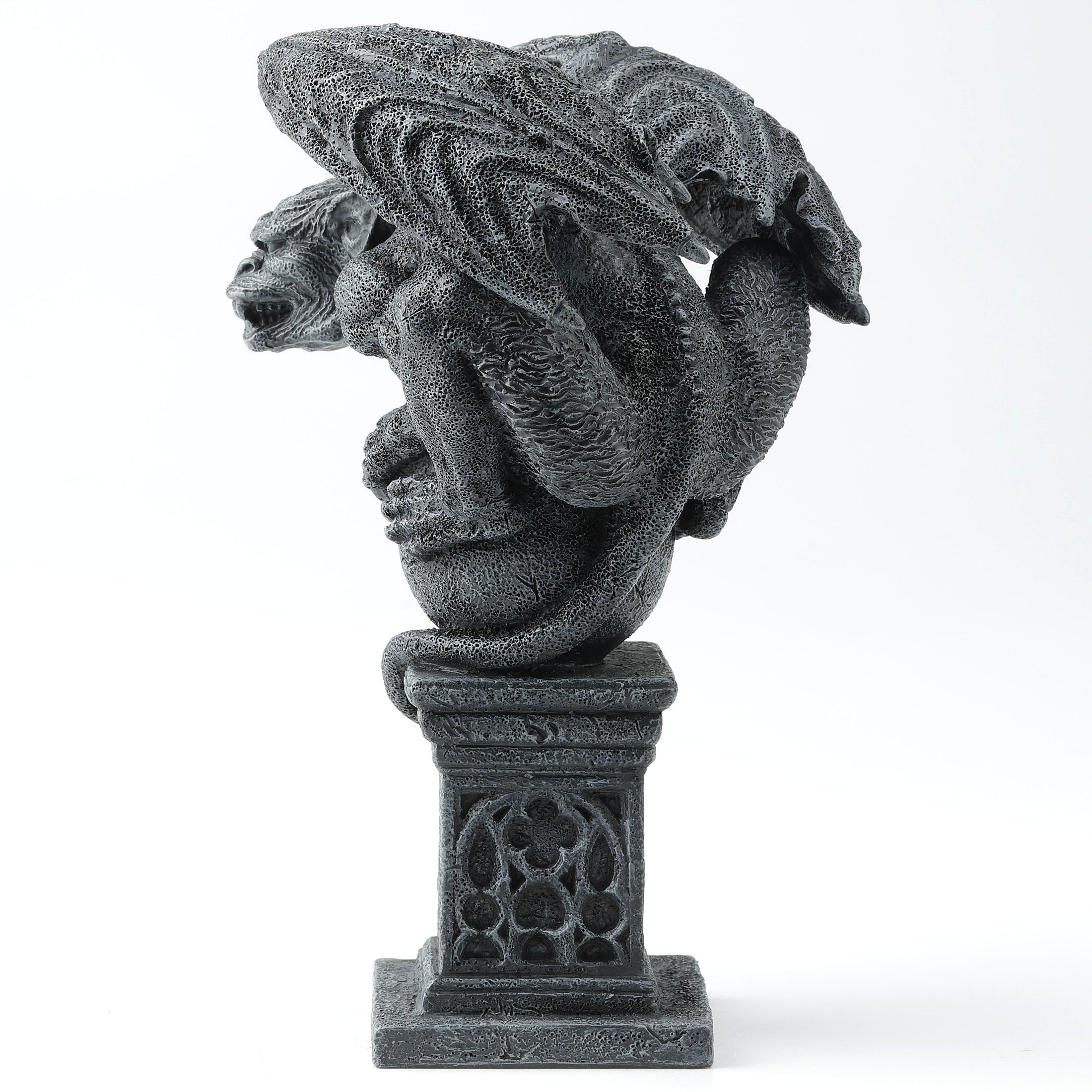 Perched Gargoyle On Sphere Pillar