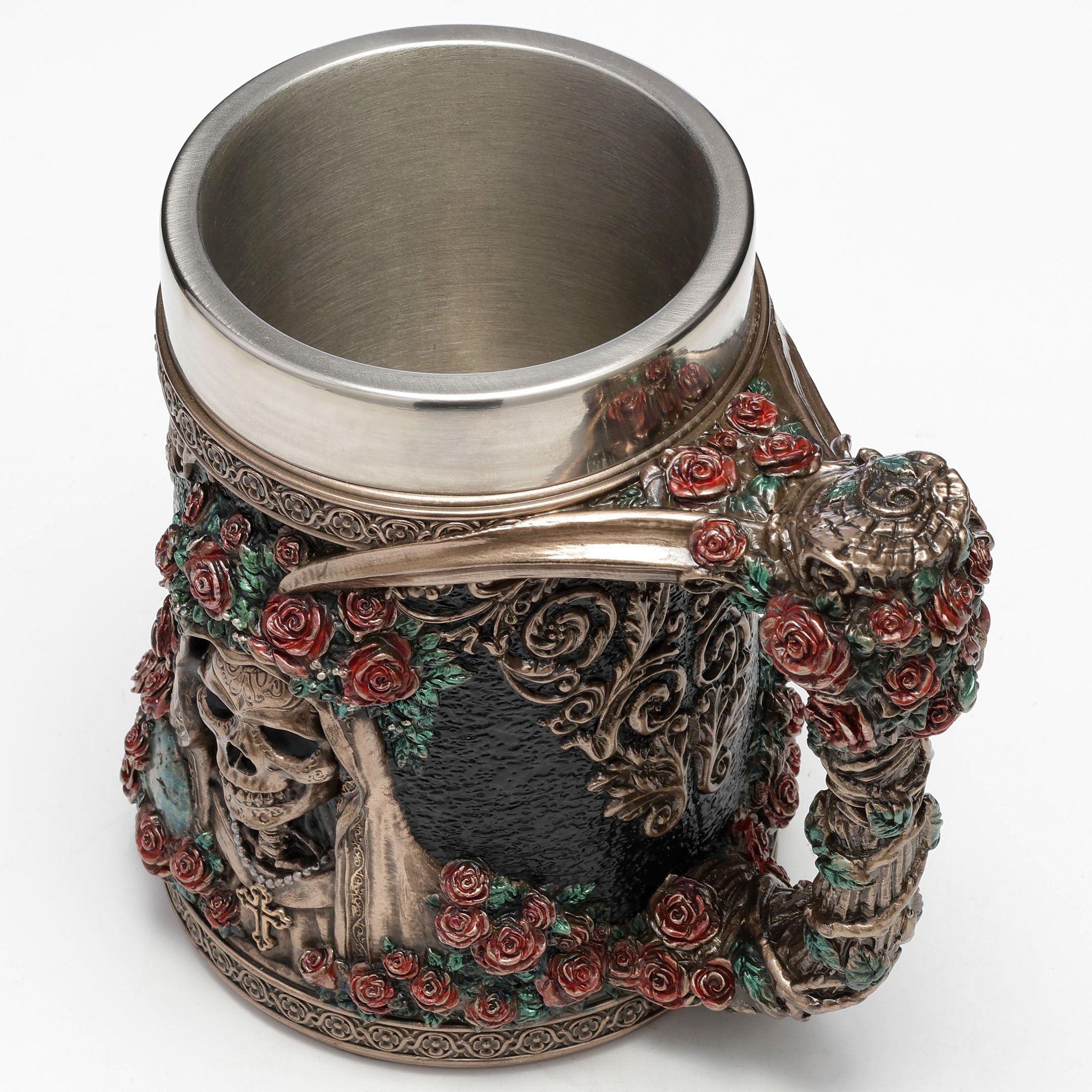 Santa Muerte Flores Beer Stein
