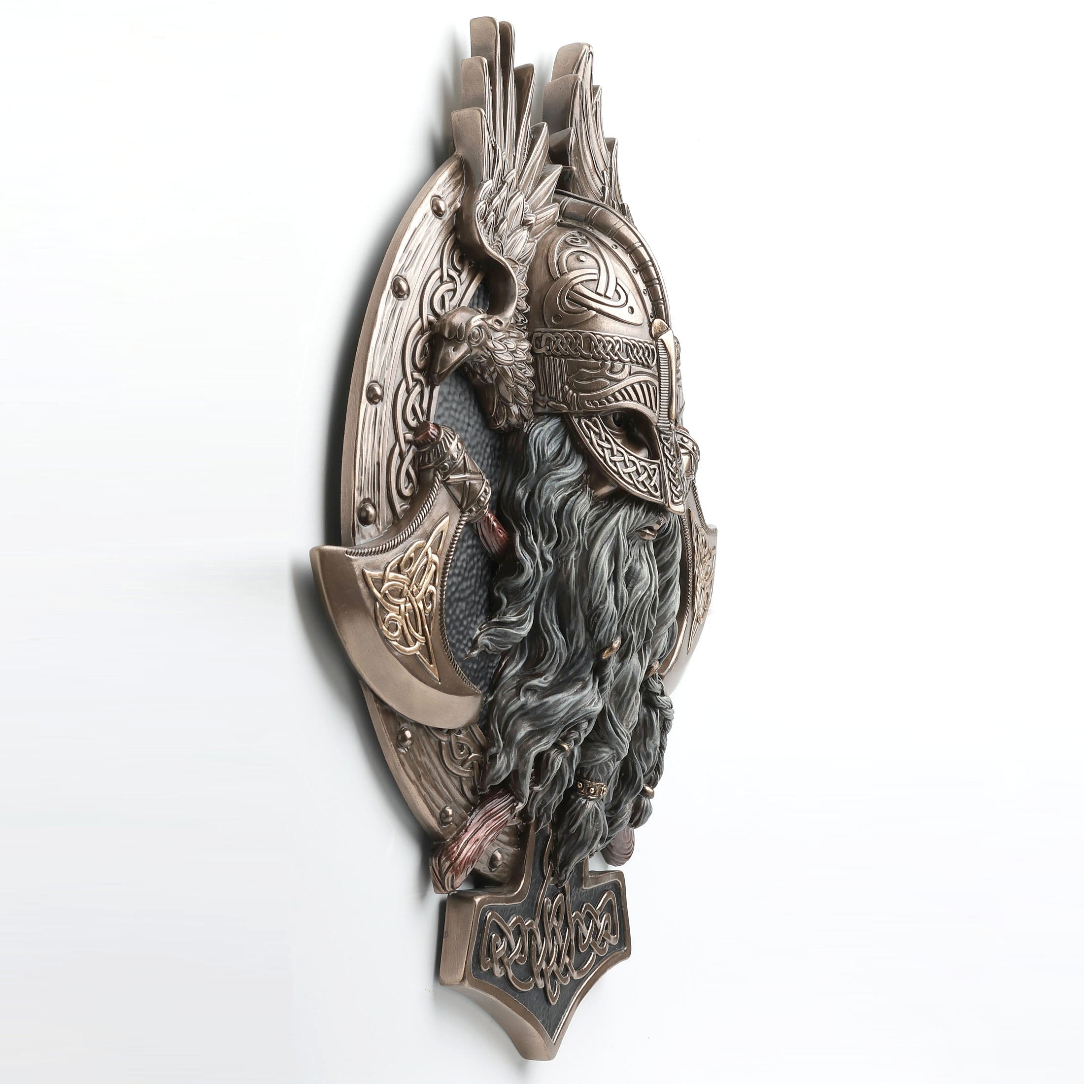 Viking Berserker Twin Axe Valhalla Wall Plaque
