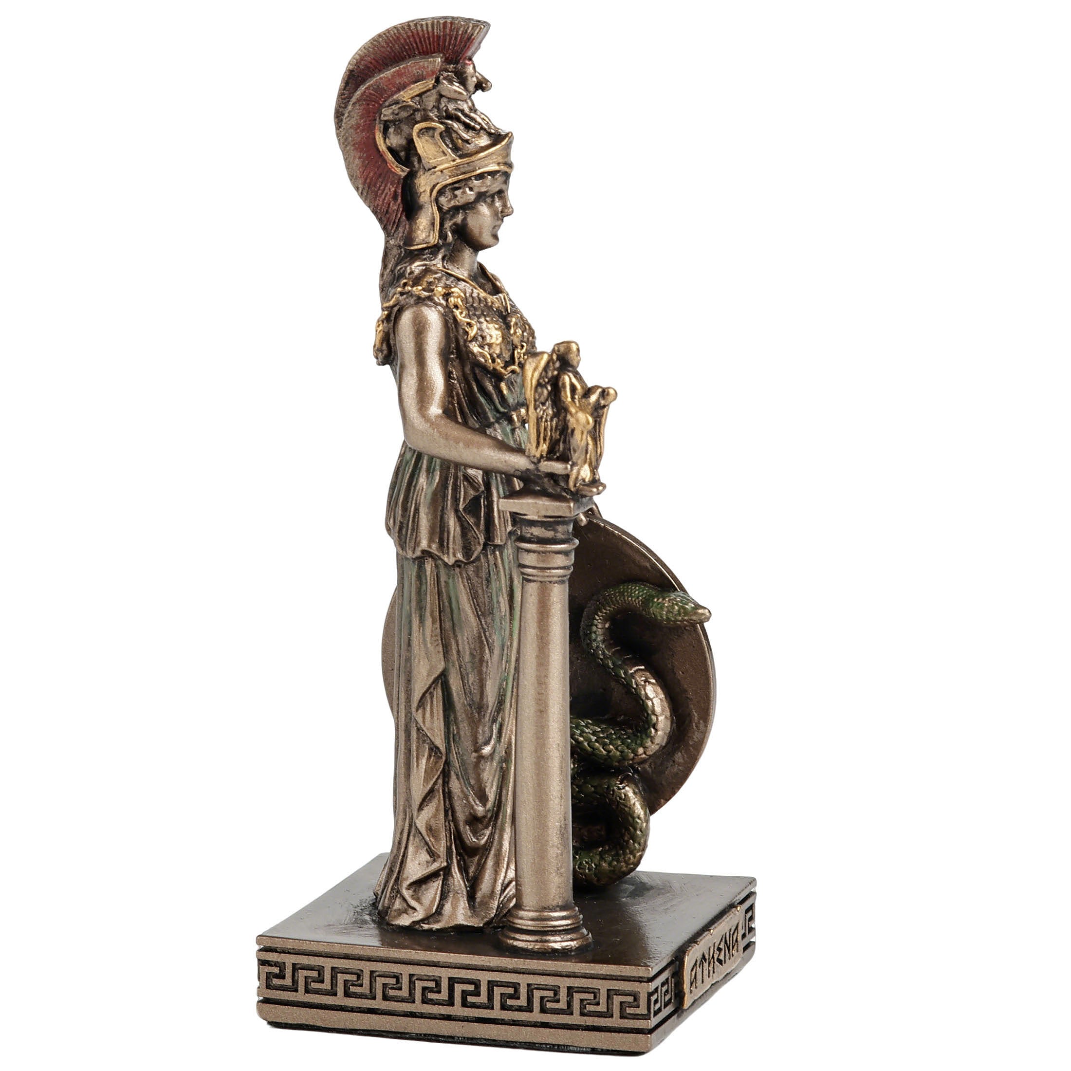 Greek Goddess Athena Holding A Statue Of Nike