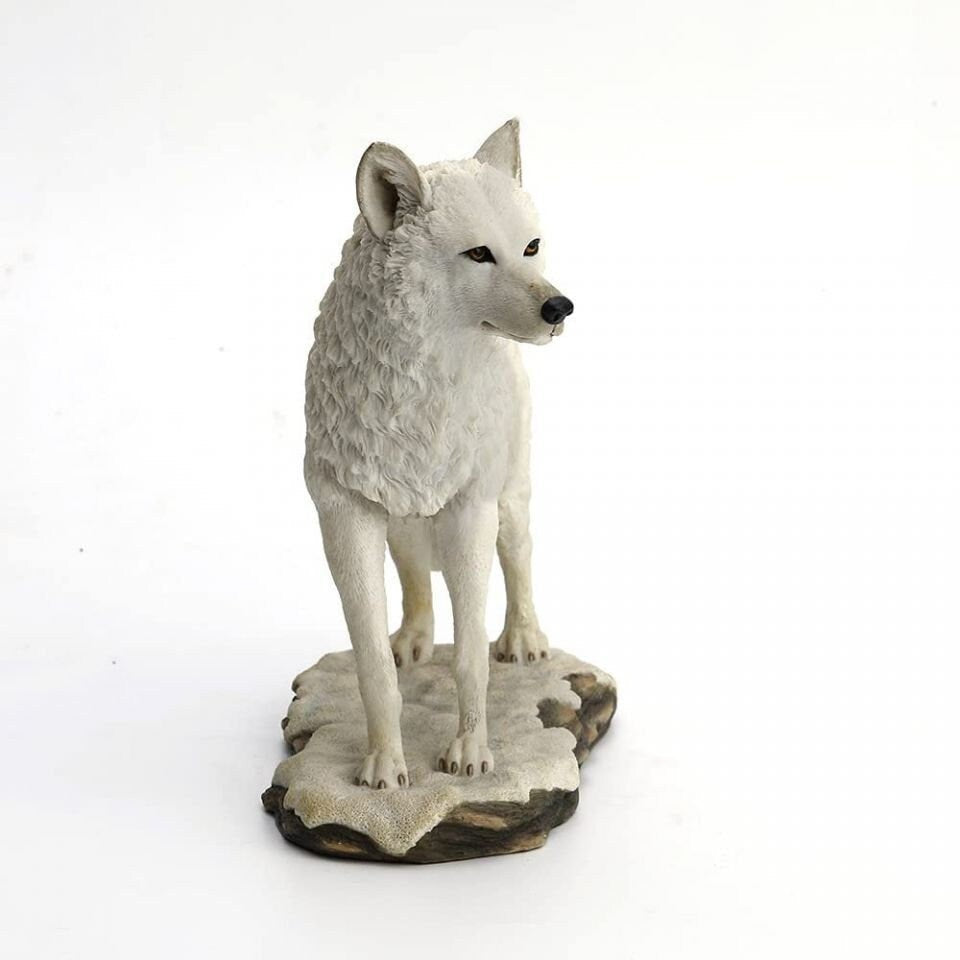White Artic Wolf | Animal Sculptures | Home Decor | Handcrafted