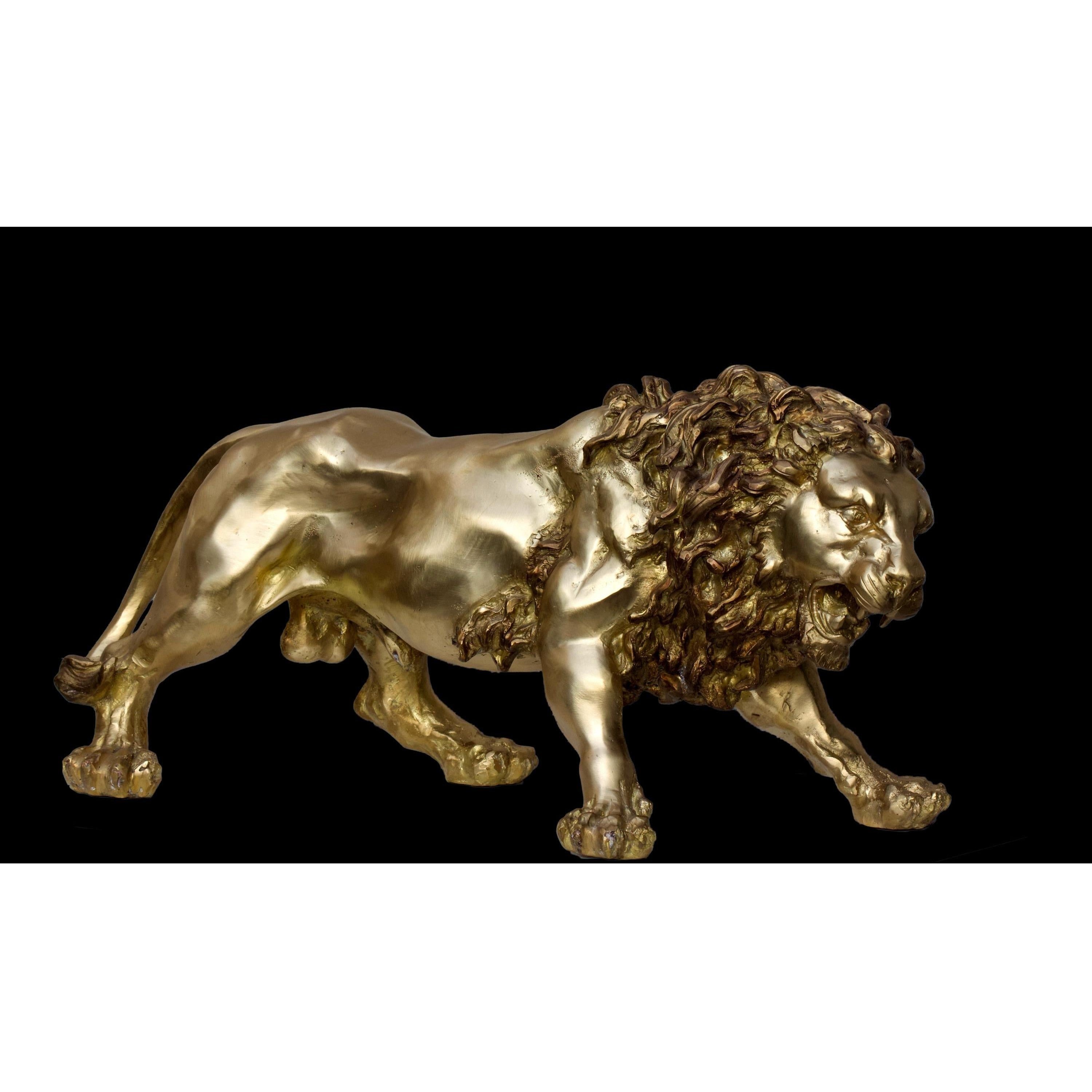 Wild Lion Bronze | Animal Sculptures | Home Decor | Handcrafted