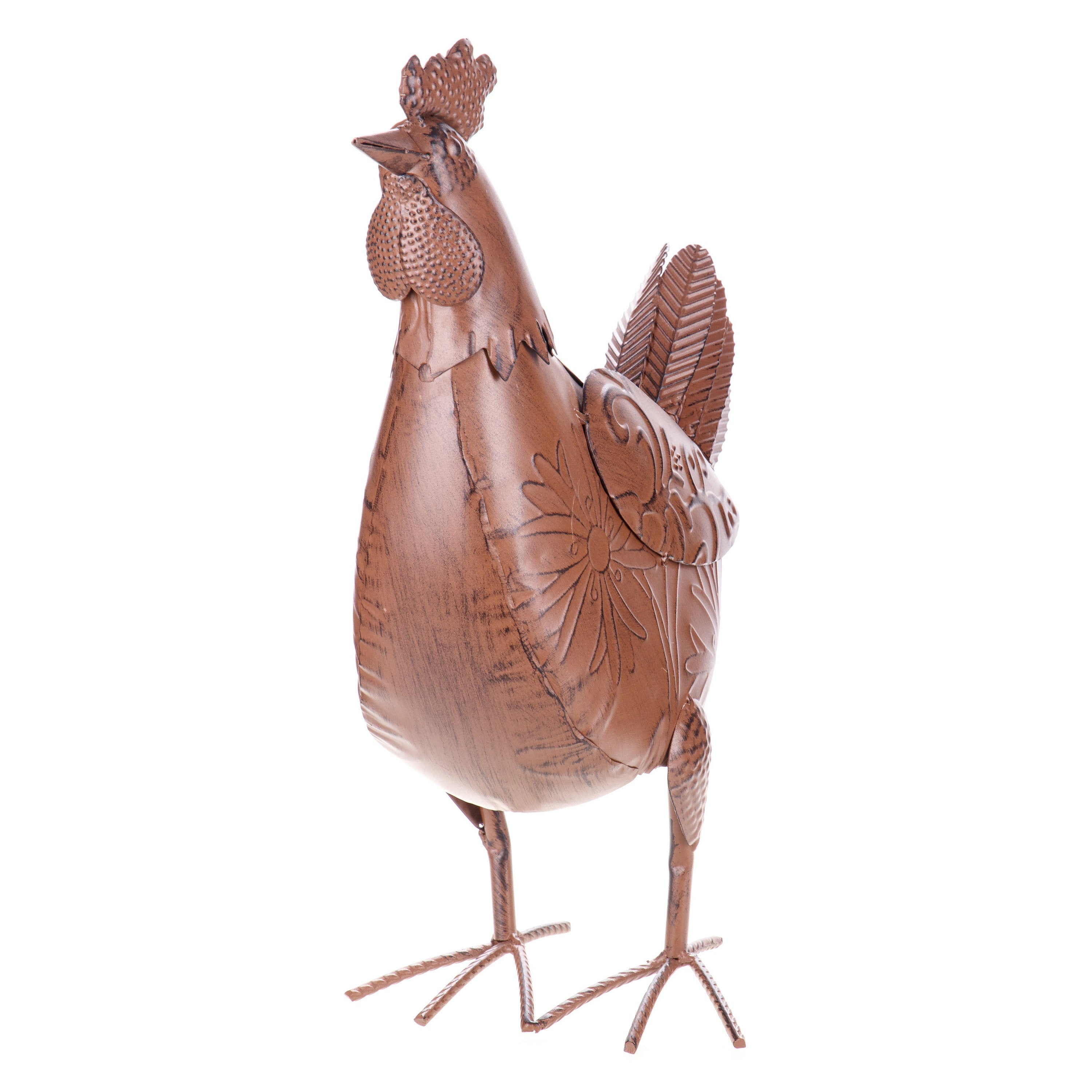 Metal garden figure chicken | Handcrafted Garden Decor | Unique Home