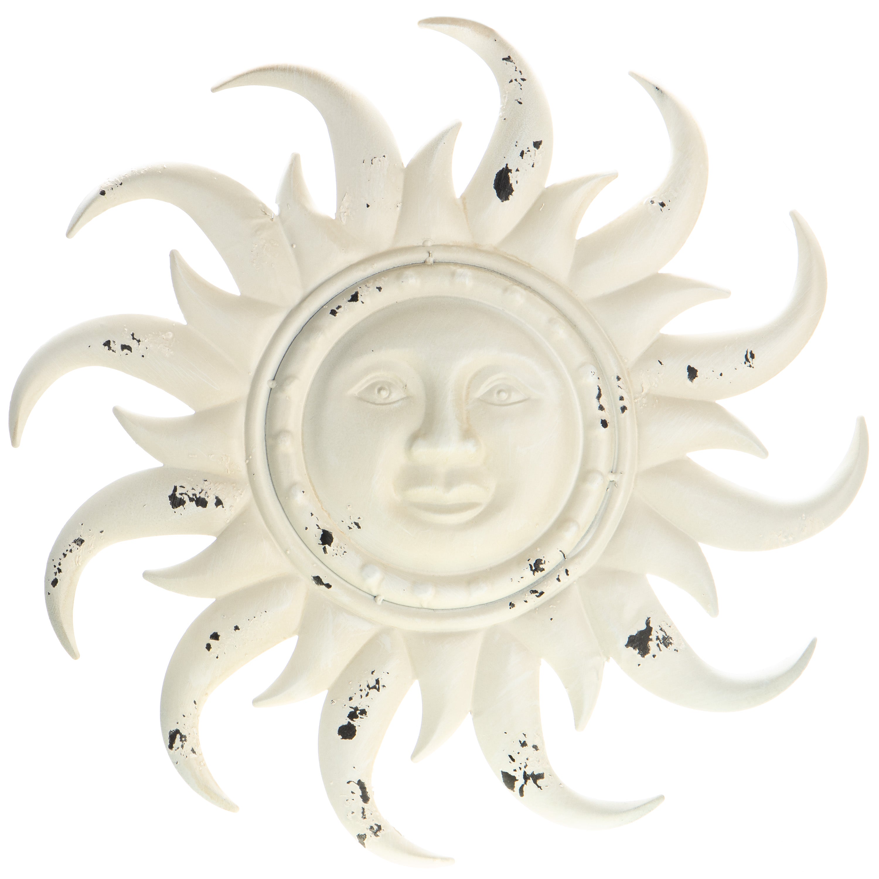 Metal Sun Wall Decoration – White – view 1
