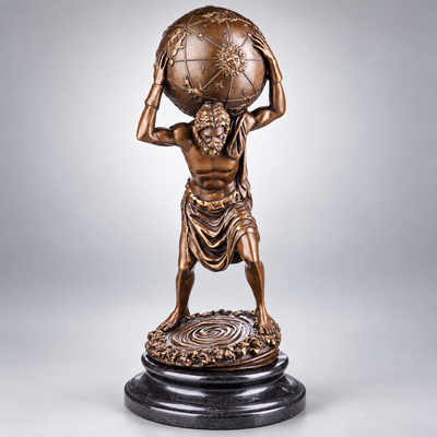 Atlas Holding the World Bronze Sculpture – Greek Titan