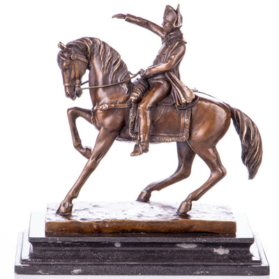 Mounted Cavalry Statue | Handcrafted Bronze Decor