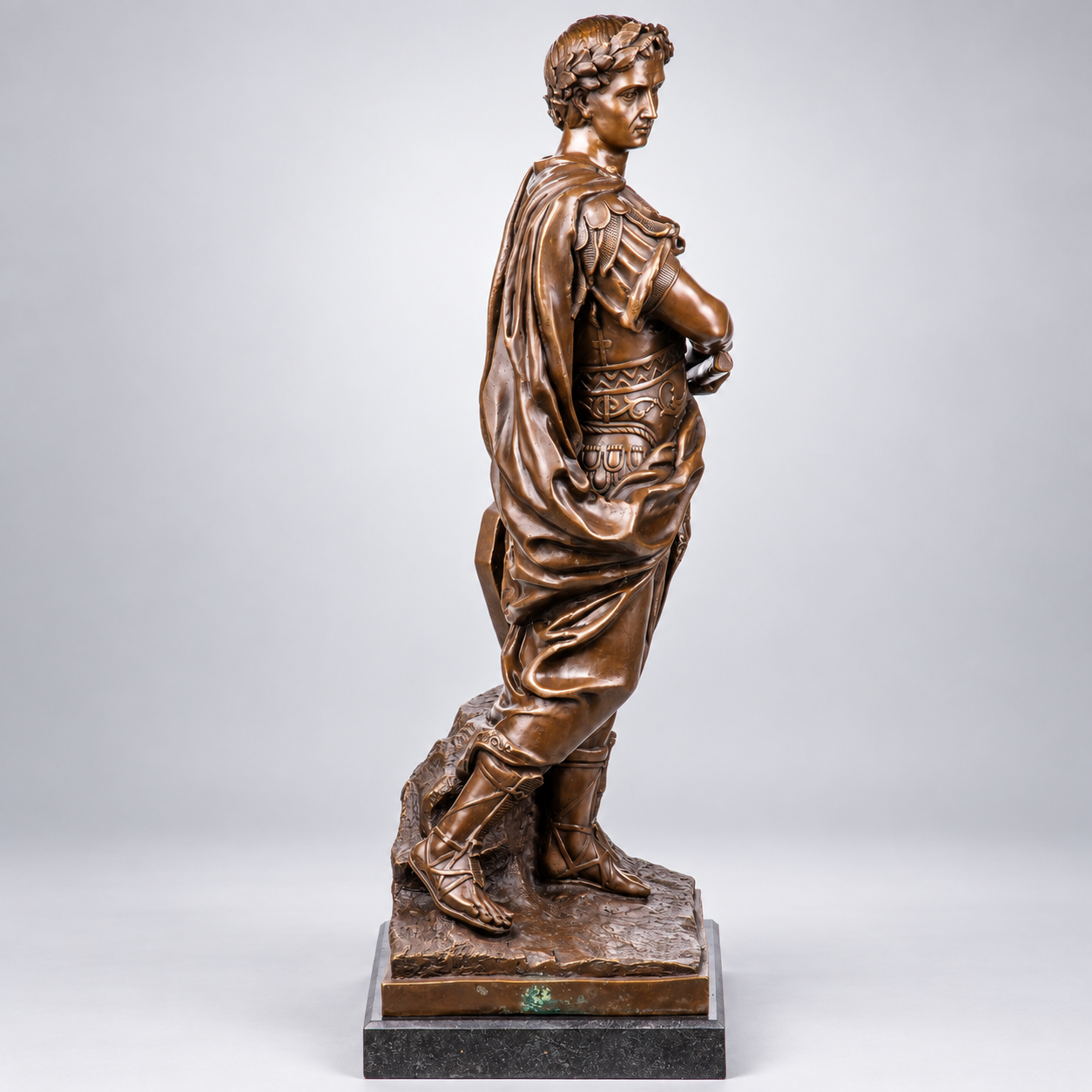 Julius Caesar Bronze Sculpture – Large Roman Statue – view 4