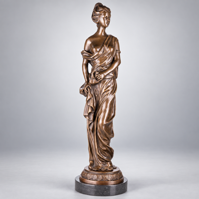 Allegory of the Seasons Bronze Sculpture – Woman in Tunic (C)