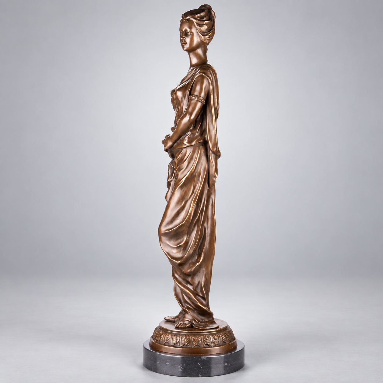 Allegory of the Seasons Bronze Sculpture – Woman in Tunic (C)