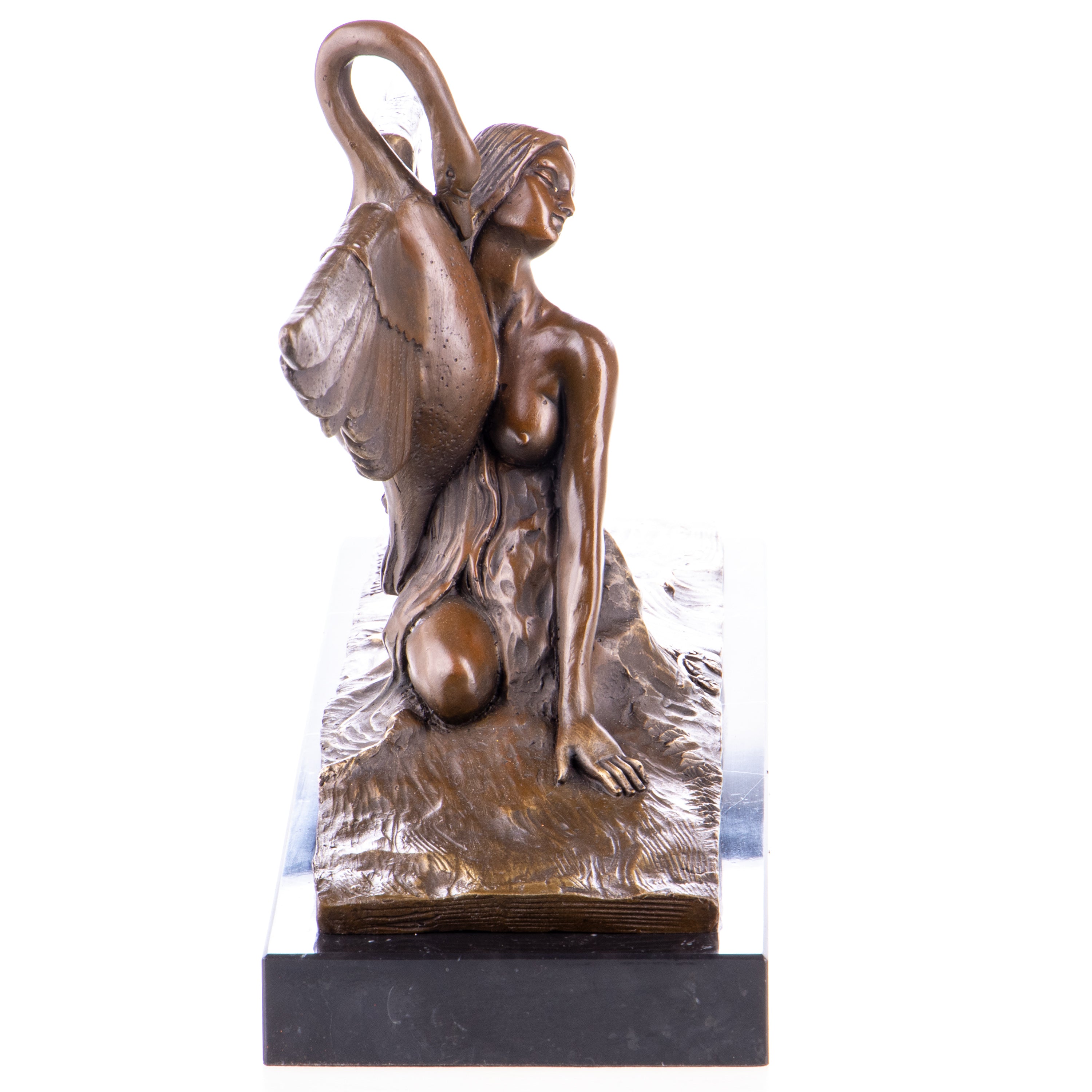Leda and the Swan Art Deco Bronze Sculpture after Gennarelli