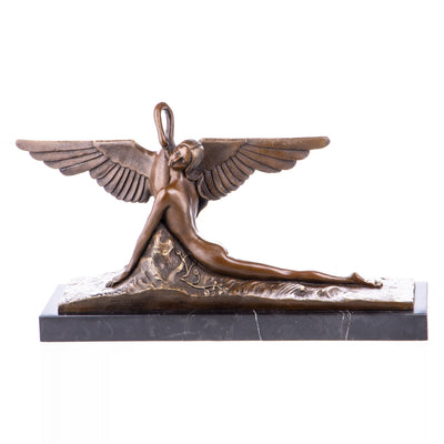 Leda and the Swan Art Deco Bronze Sculpture after Gennarelli