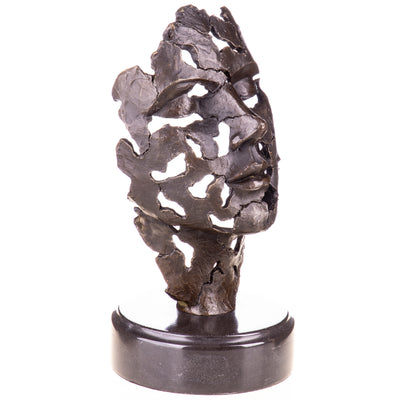 Modern bronze figure face | Handcrafted Bronze Decor | Unique Home