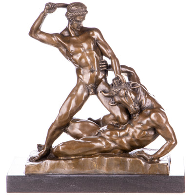 Theseus and the Minotaur Bronze Sculpture after Ramey