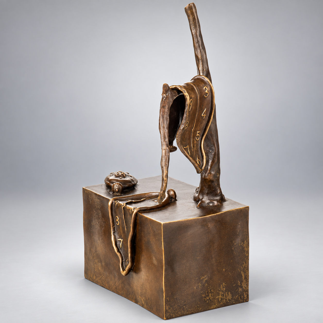Melting Clock Bronze Sculpture after Salvador Dalí