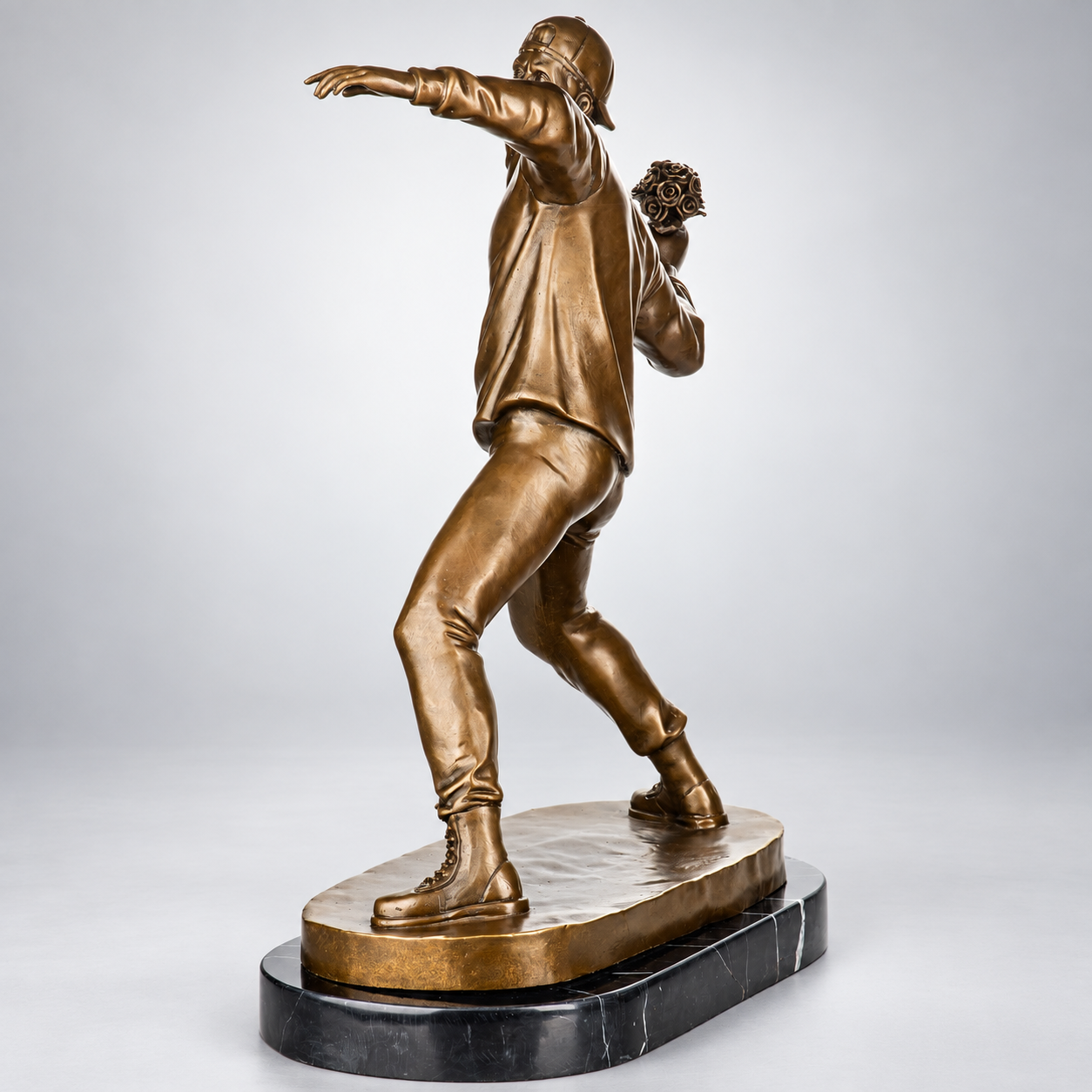Banksy Flower Thrower Bronze Sculpture – Large Street Art Statue