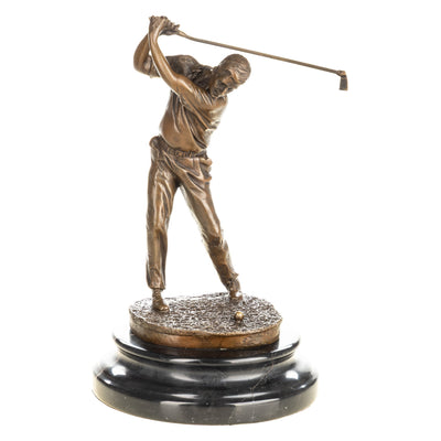 Bronze Golf Swing Figurine