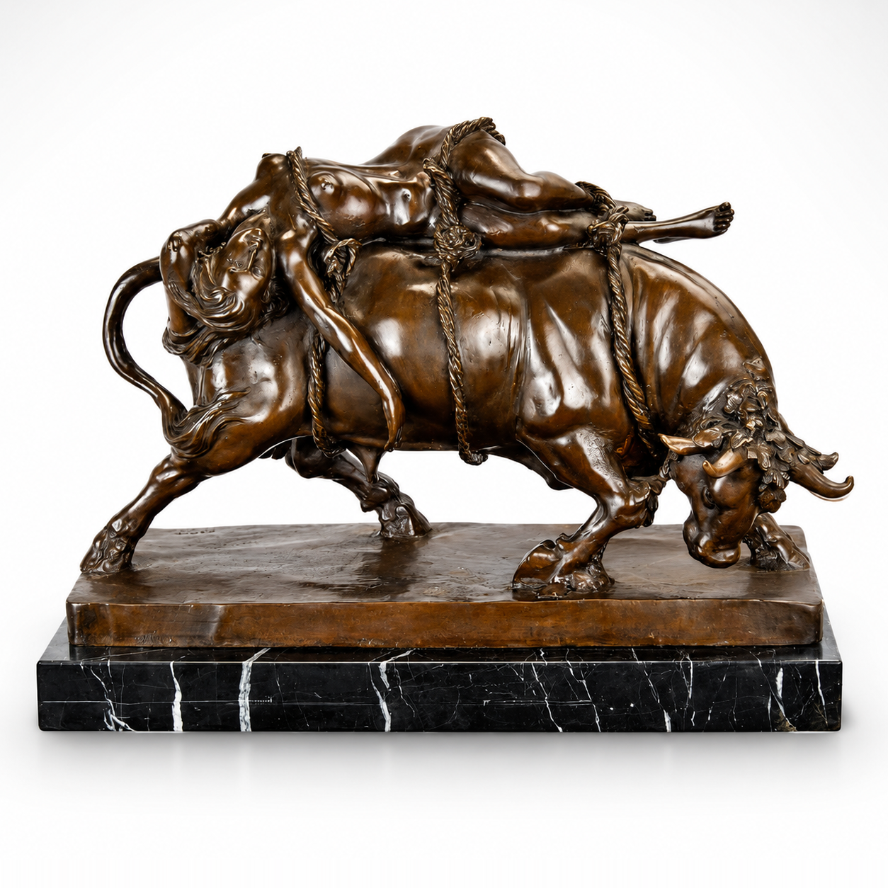 Europa and the Bull | Handcrafted Bronze Decor | Unique Home Accent