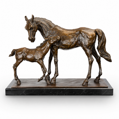 Horse and Foal | Handcrafted Bronze Decor | Unique Home Accent