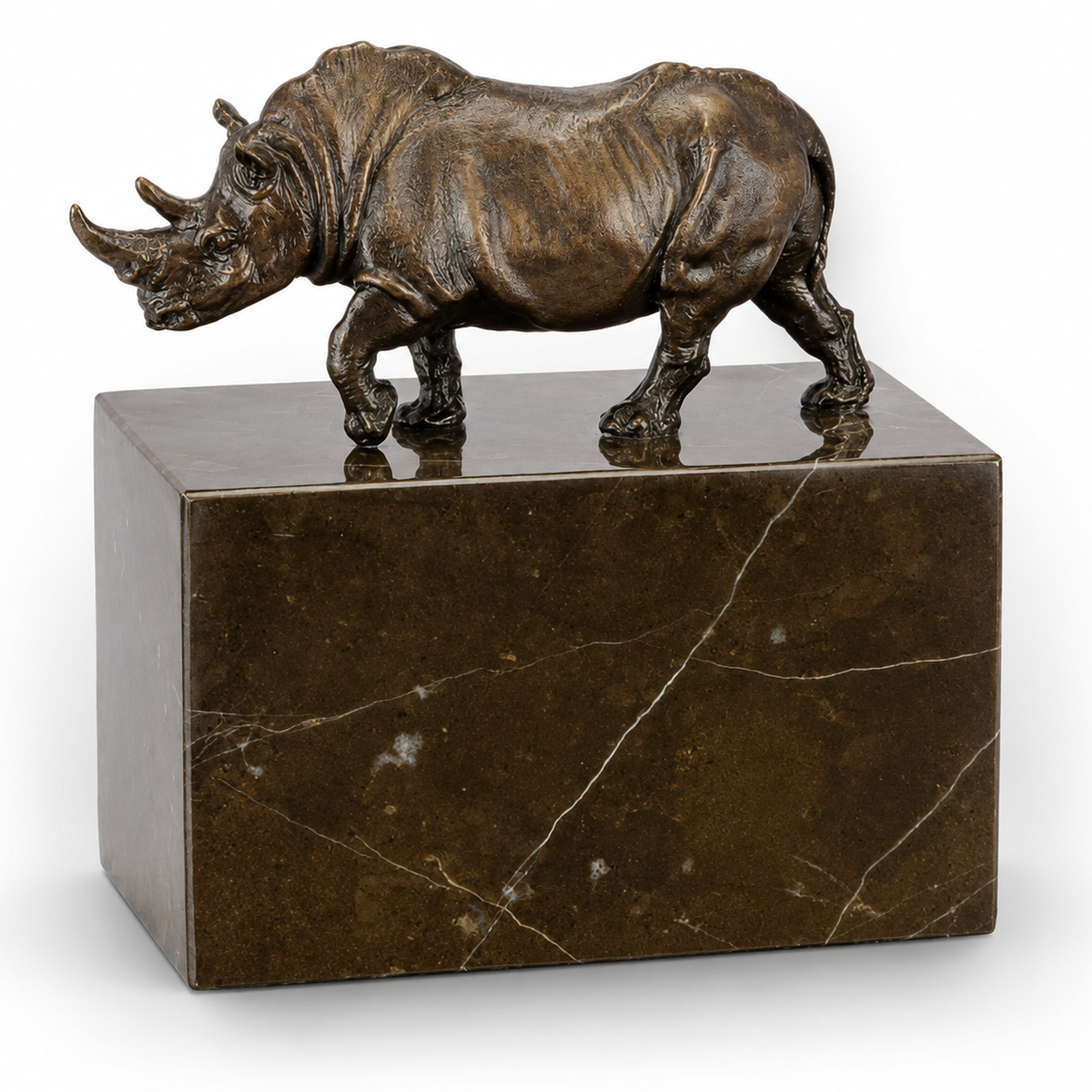 Rhinoceros | Handcrafted Bronze Decor | Unique Home Accent | Gift Idea